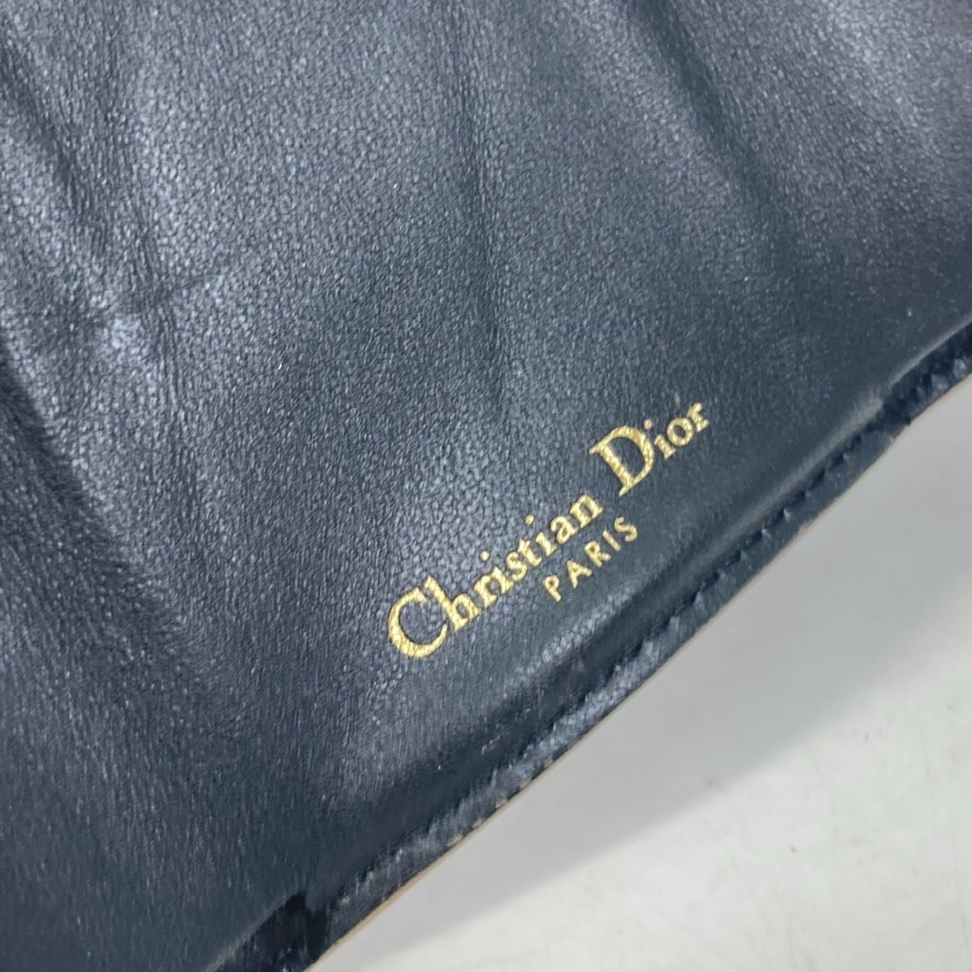 Christian Dior Gold Leather Wallet (Tri-Fold) ()