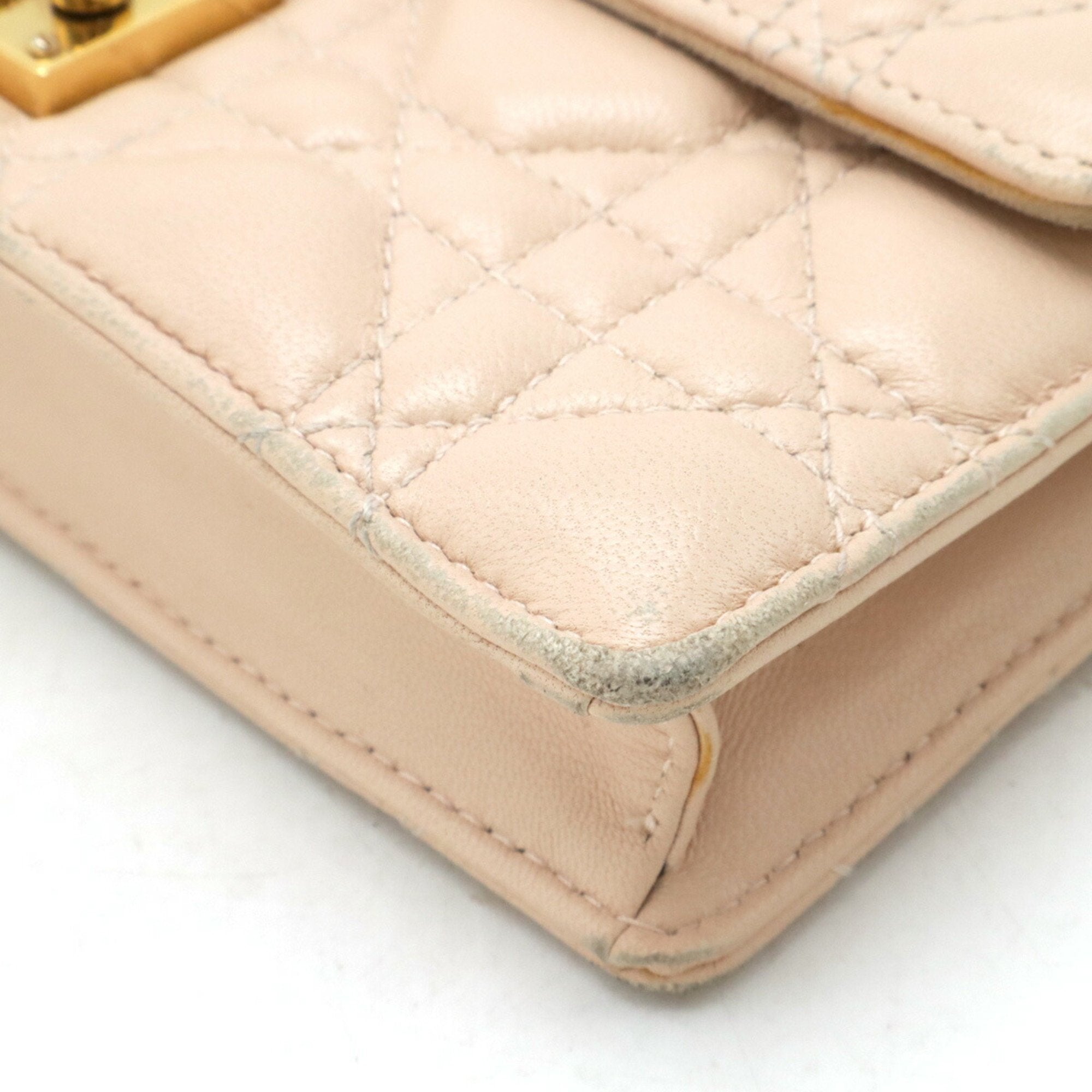 Christian Dior Baby Pink Leather Clutch Bag ()