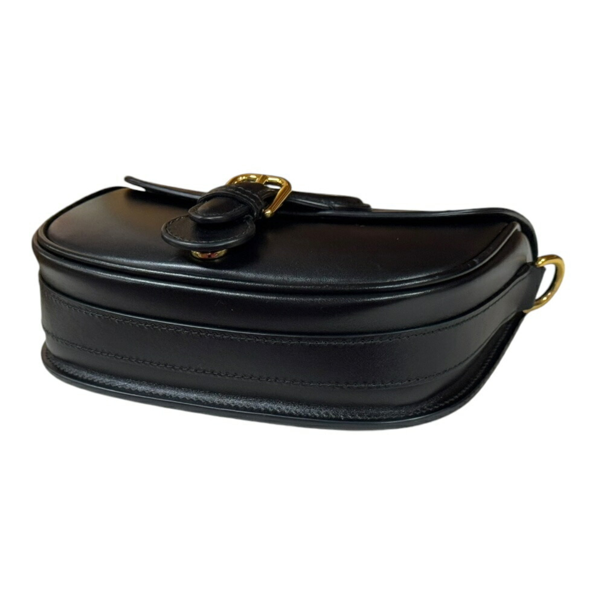 Christian Dior Black Leather Shoulder Bag ()