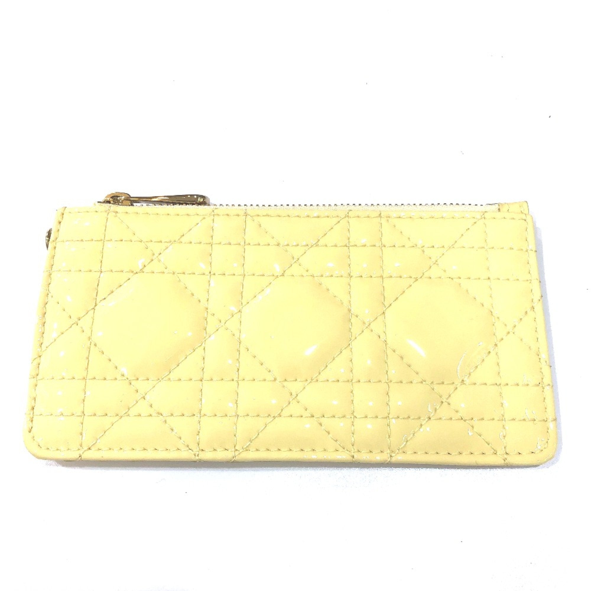 Christian Dior Beige Patent Leather Coin Purse/Coin Case ()