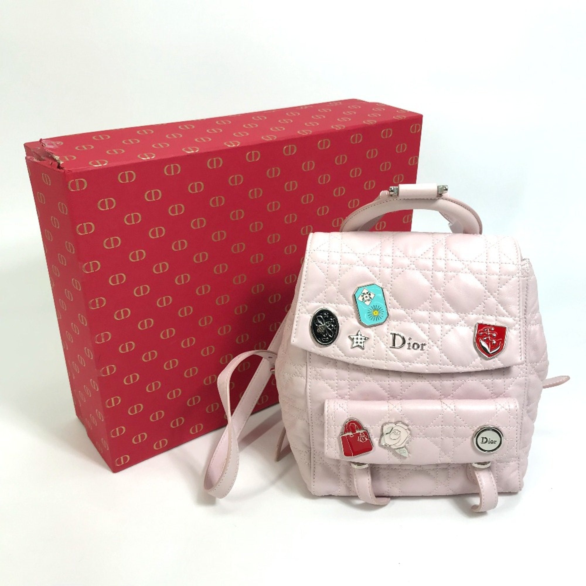 Christian Dior Pink Leather Backpack ()