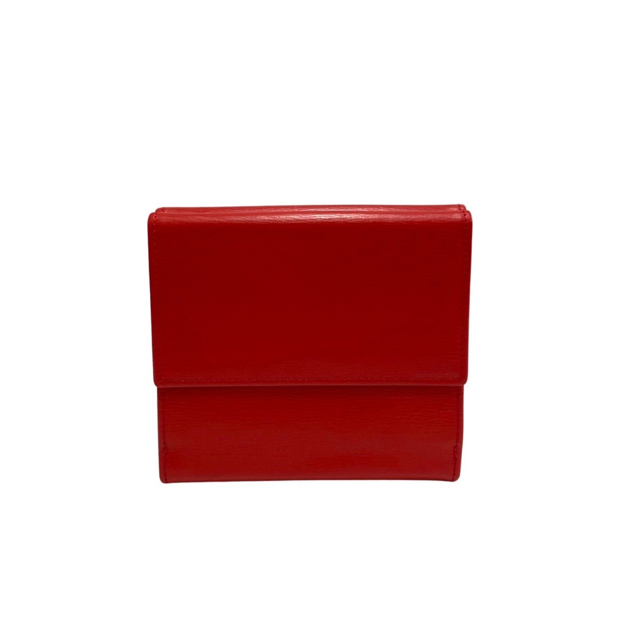 Christian Dior Red Color Leather Wallet (Tri-Fold) ()
