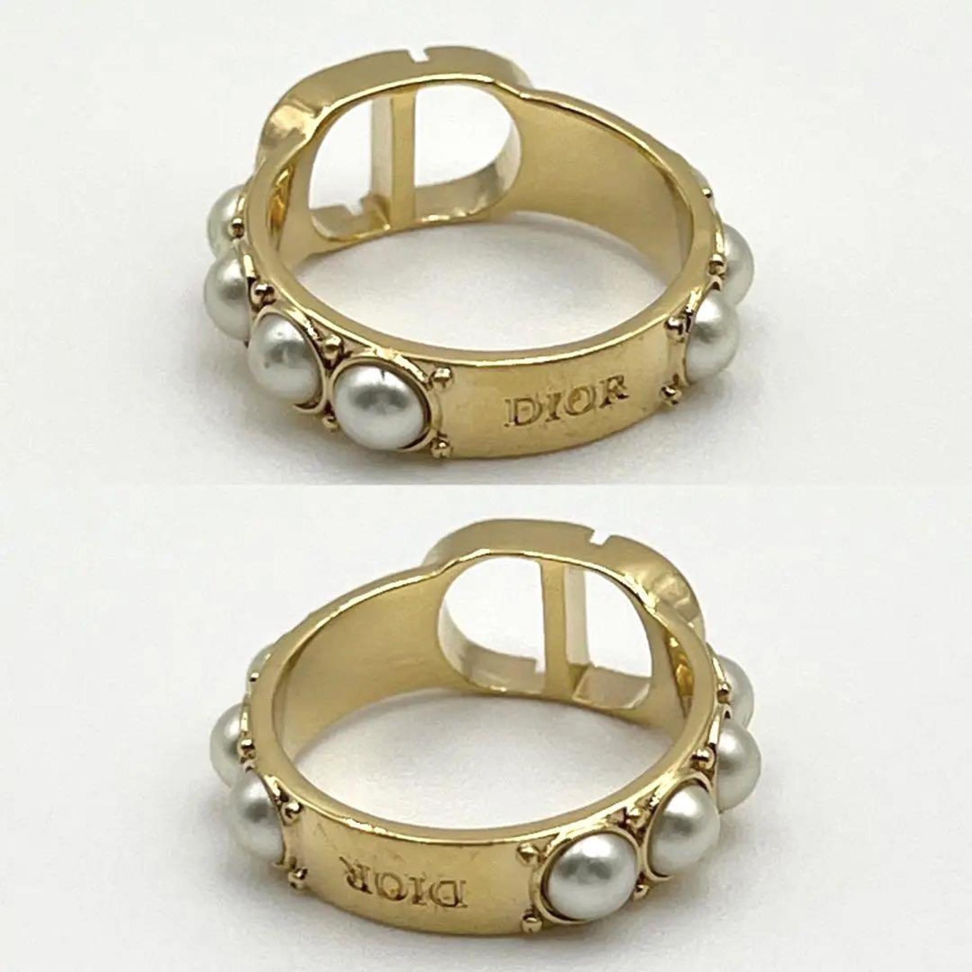 Christian Dior Gold Metal Band Ring ()