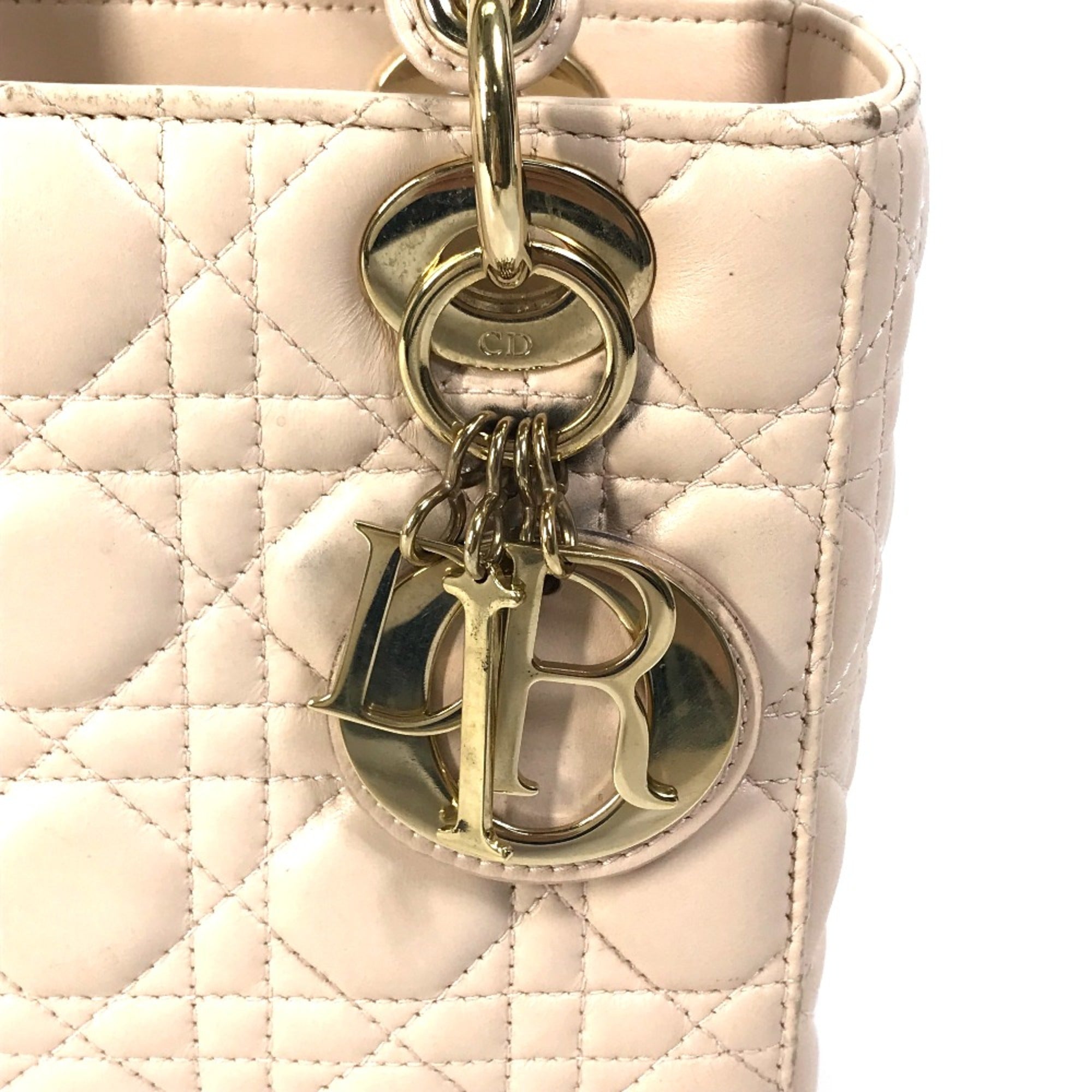 Christian Dior Beige Leather Handbag ()
