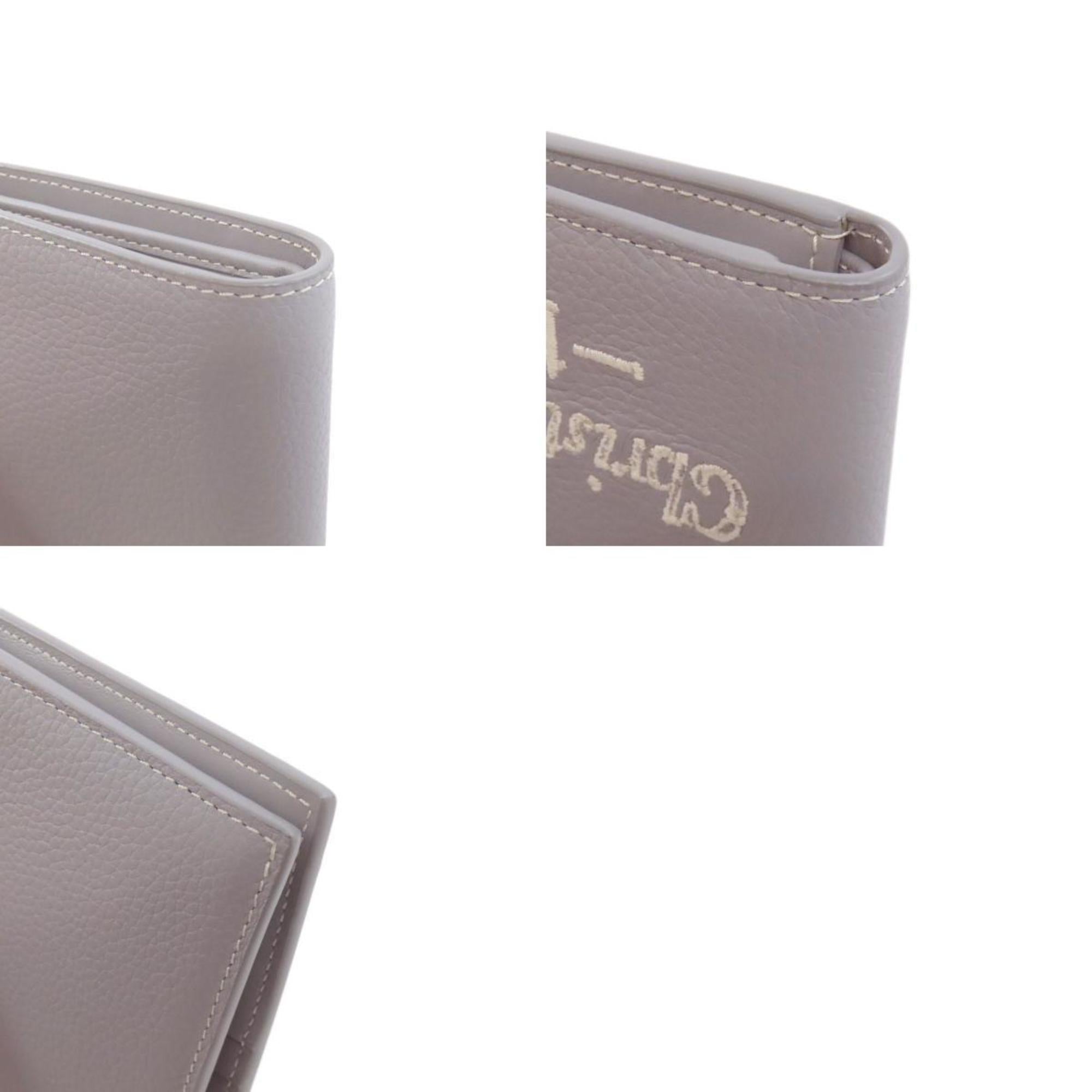 Christian Dior Gray Leather Wallet (Bi-Fold) ()