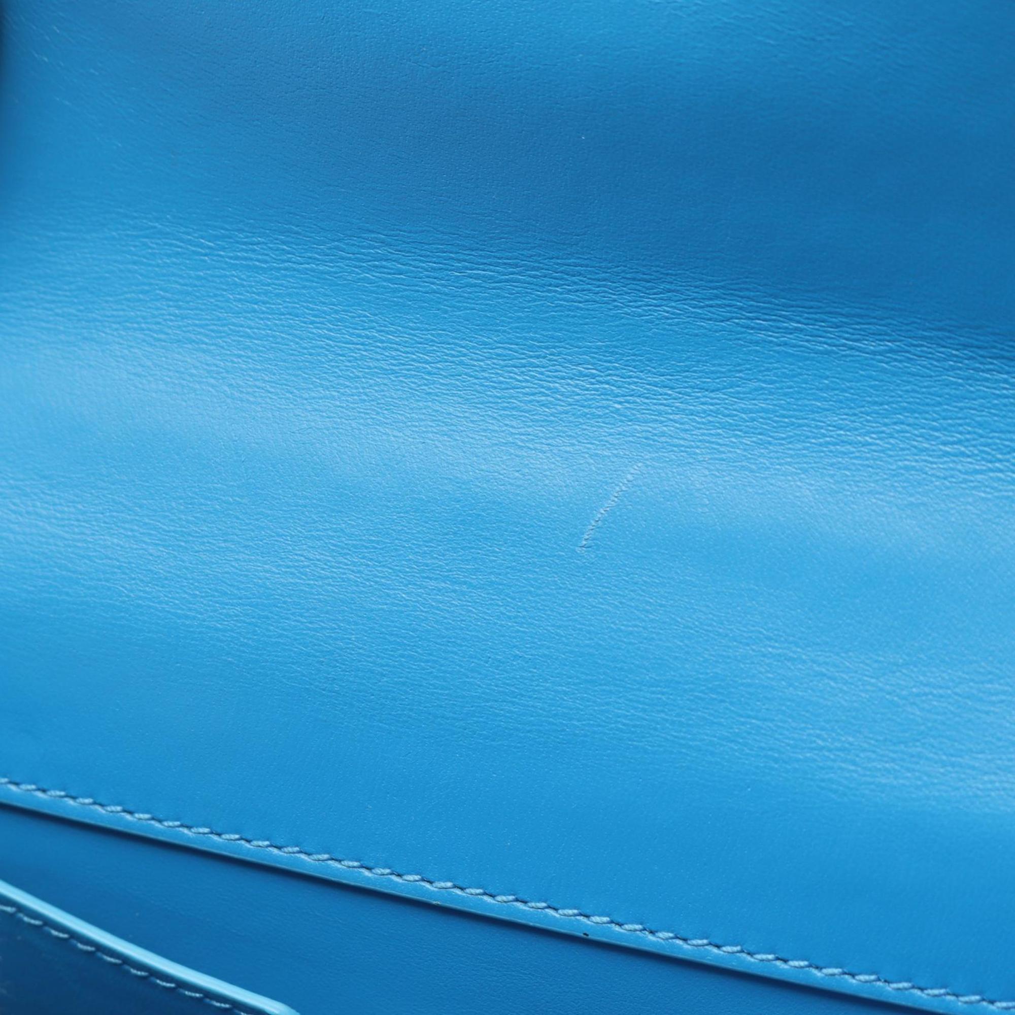 Christian Dior Blue Leather Shoulder Bag ()