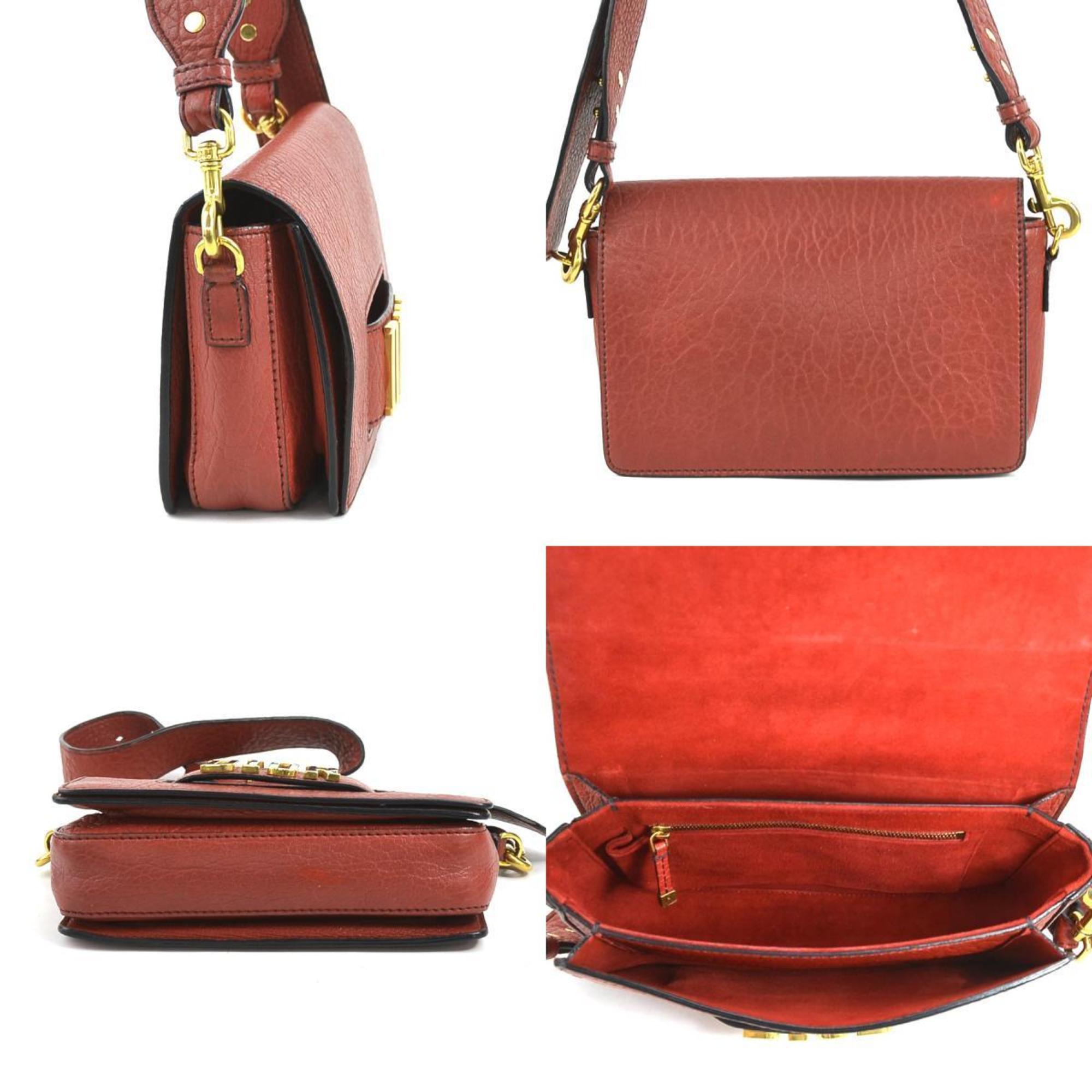 Christian Dior Red Color Leather Shoulder Bag ()