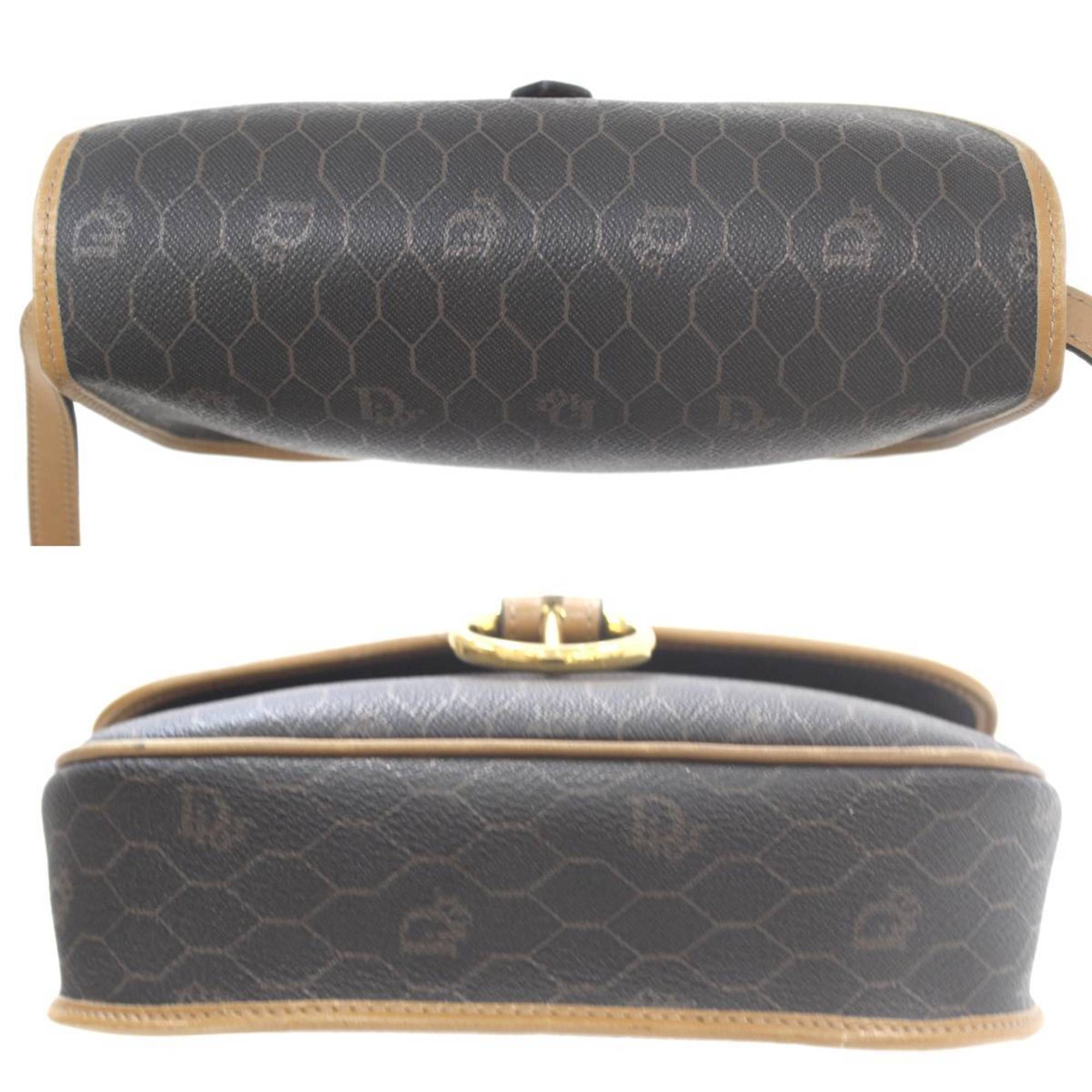 Christian Dior Brown Gray Shoulder Bag ()