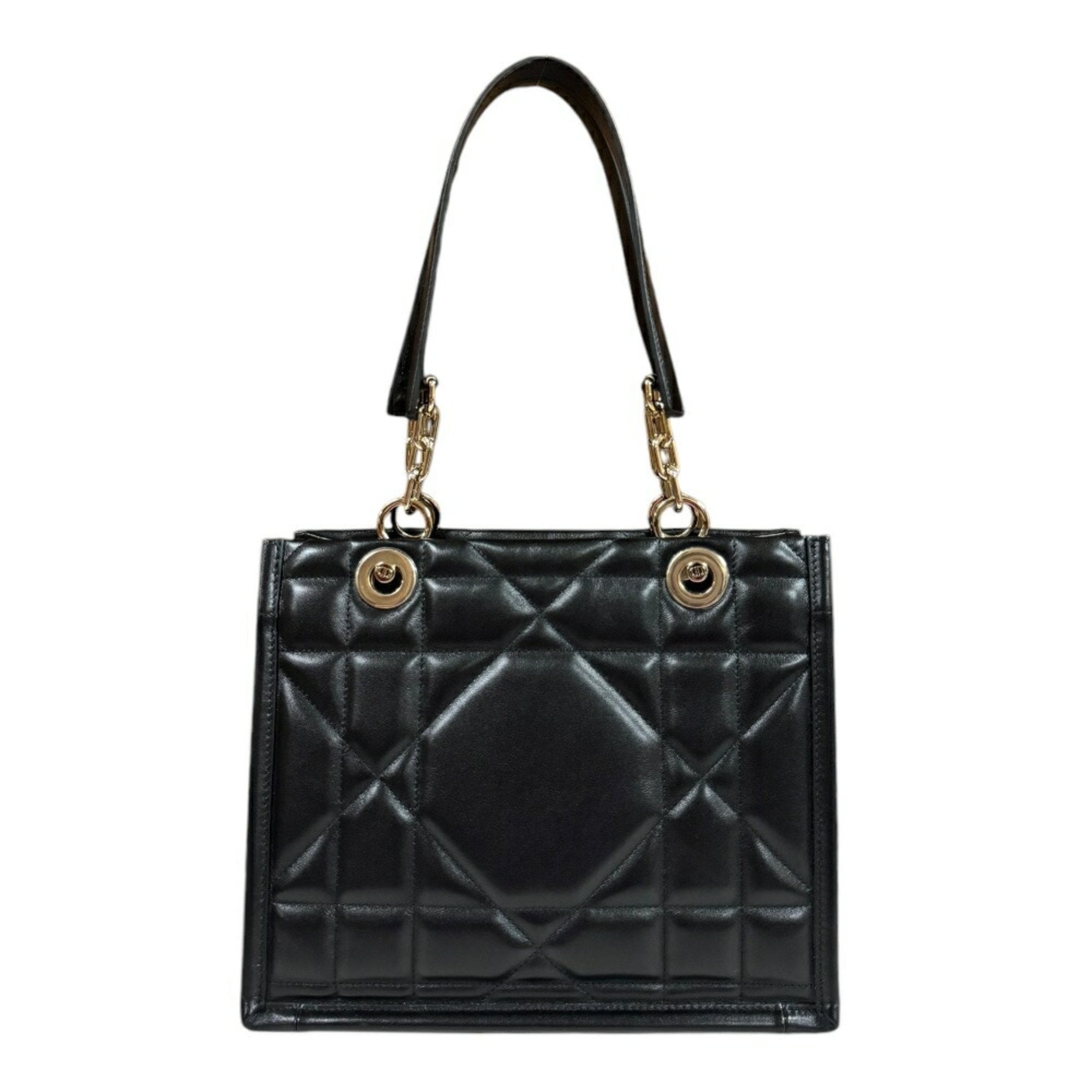 Christian Dior Black Leather Tote Bag ()