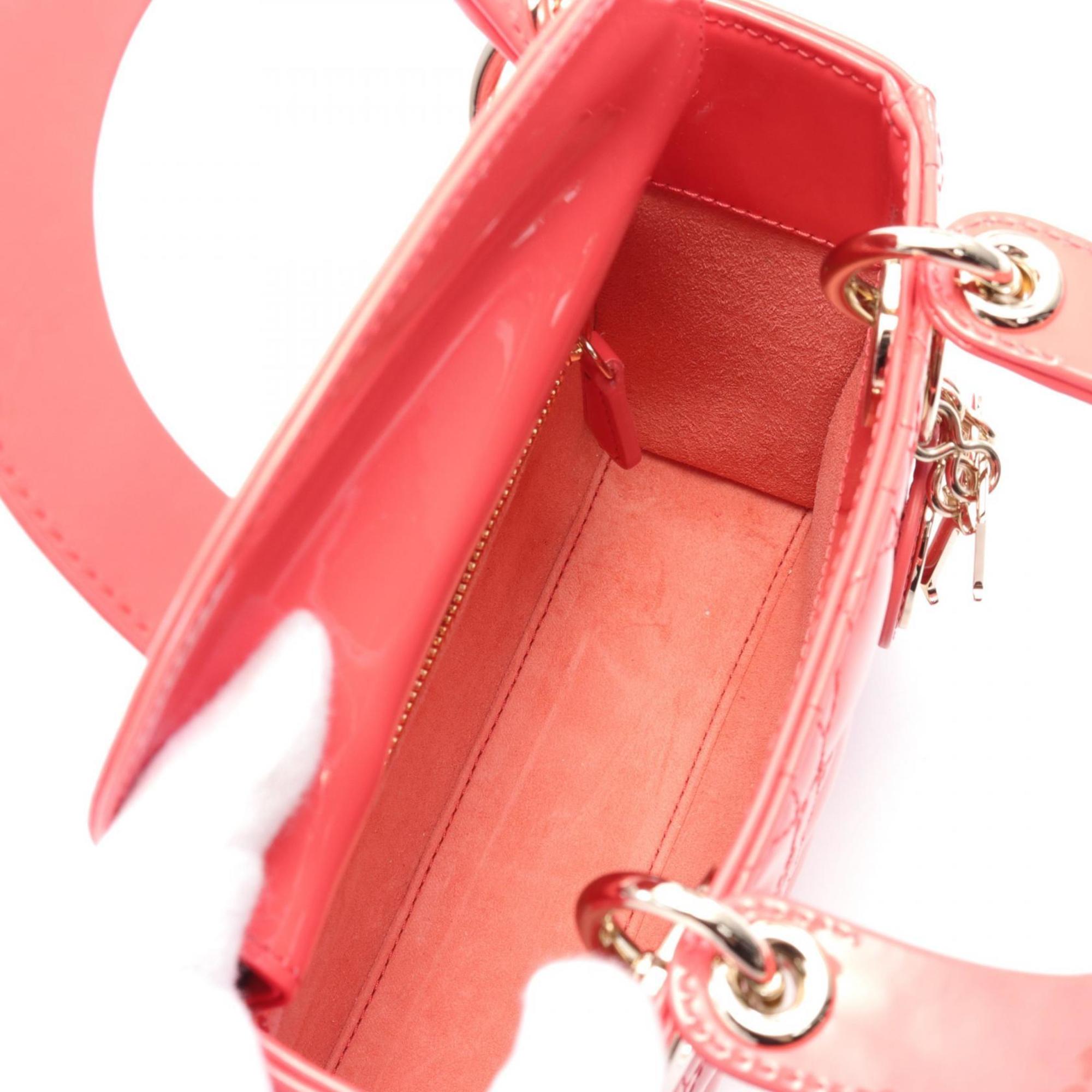 Christian Dior Red Color Patent Leather Handbag ()