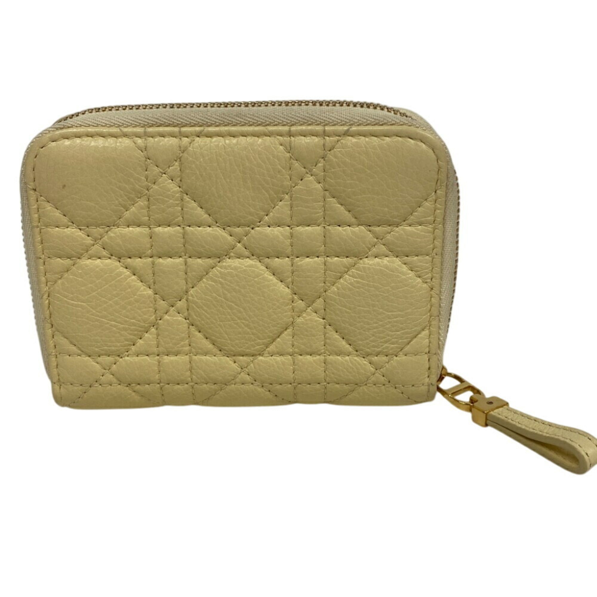 Christian Dior Yellow Leather Wallet (Bi-Fold) ()