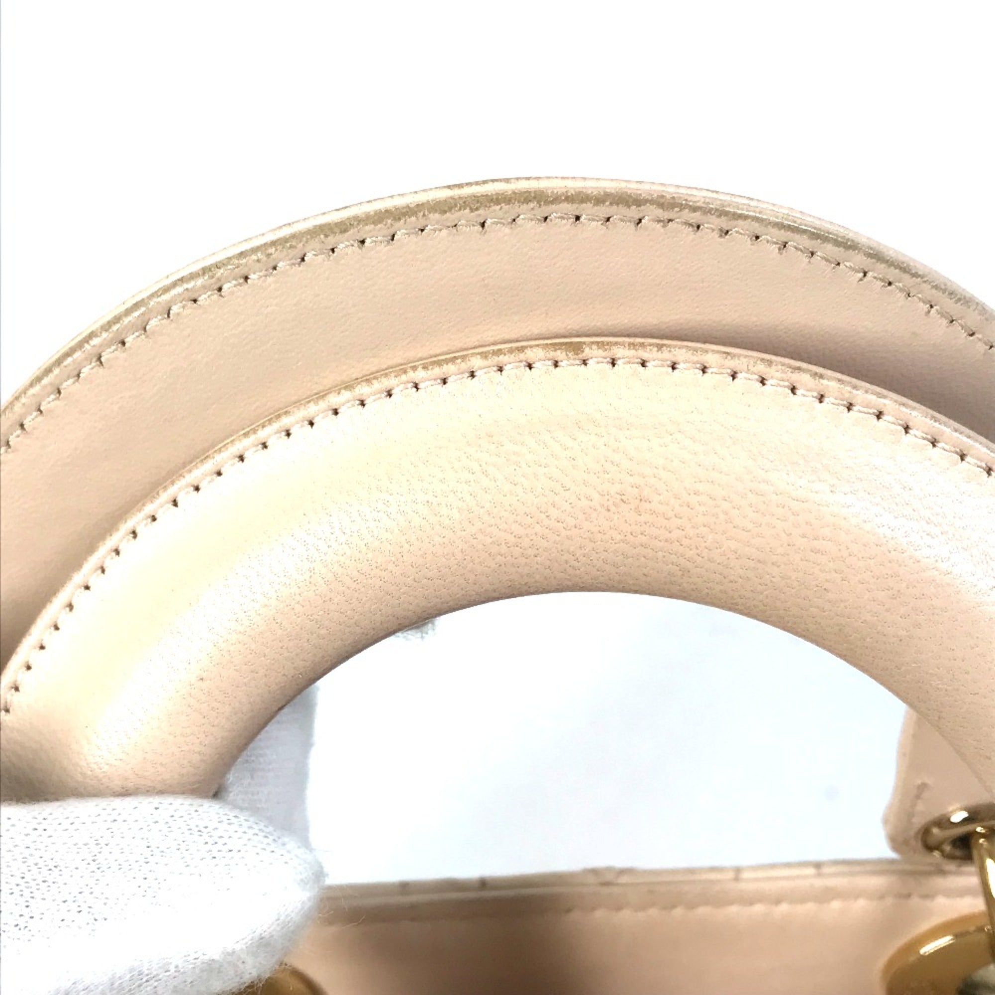 Christian Dior Beige Leather Handbag ()