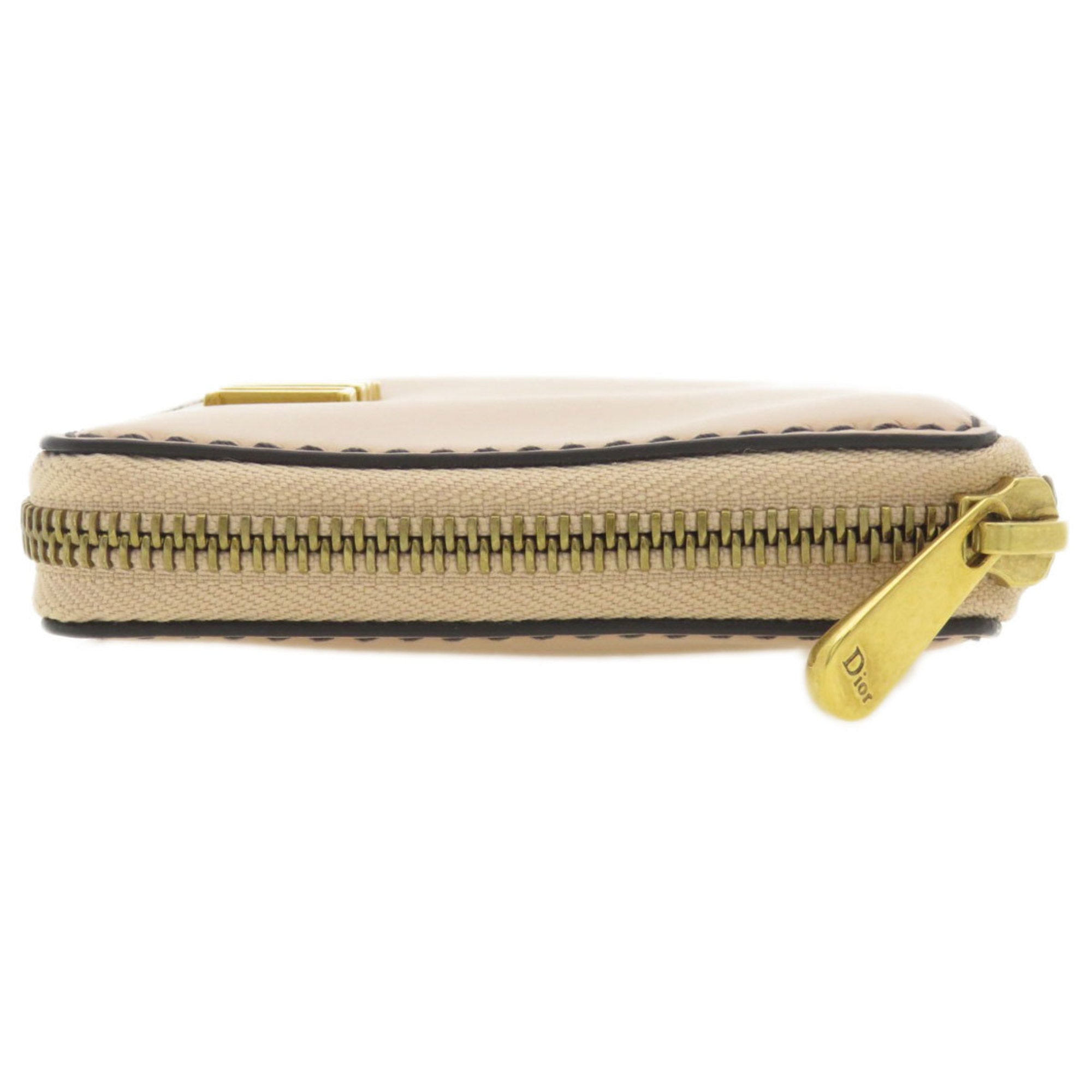Christian Dior Pink Leather Wallet (Bi-Fold) ()