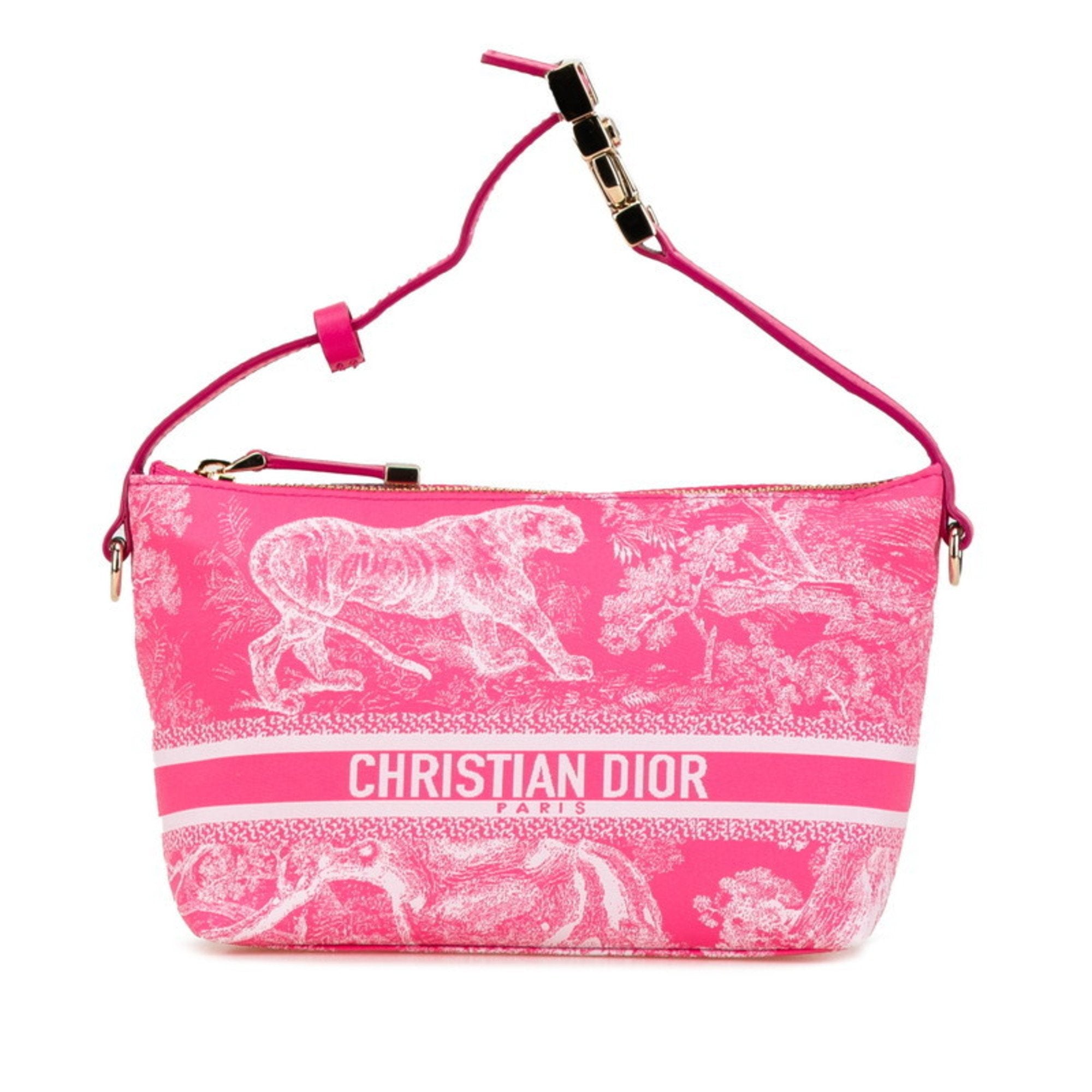 Christian Dior Pink Nylon Leather Handbag ()
