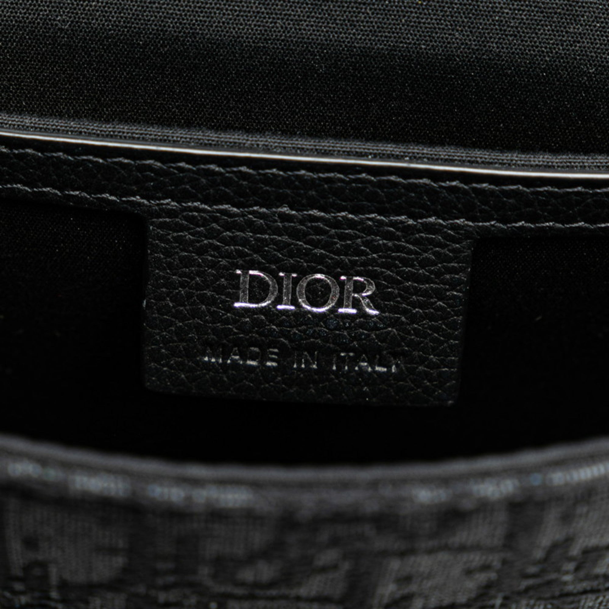 Christian Dior Black Canvas Leather Shoulder Bag ()