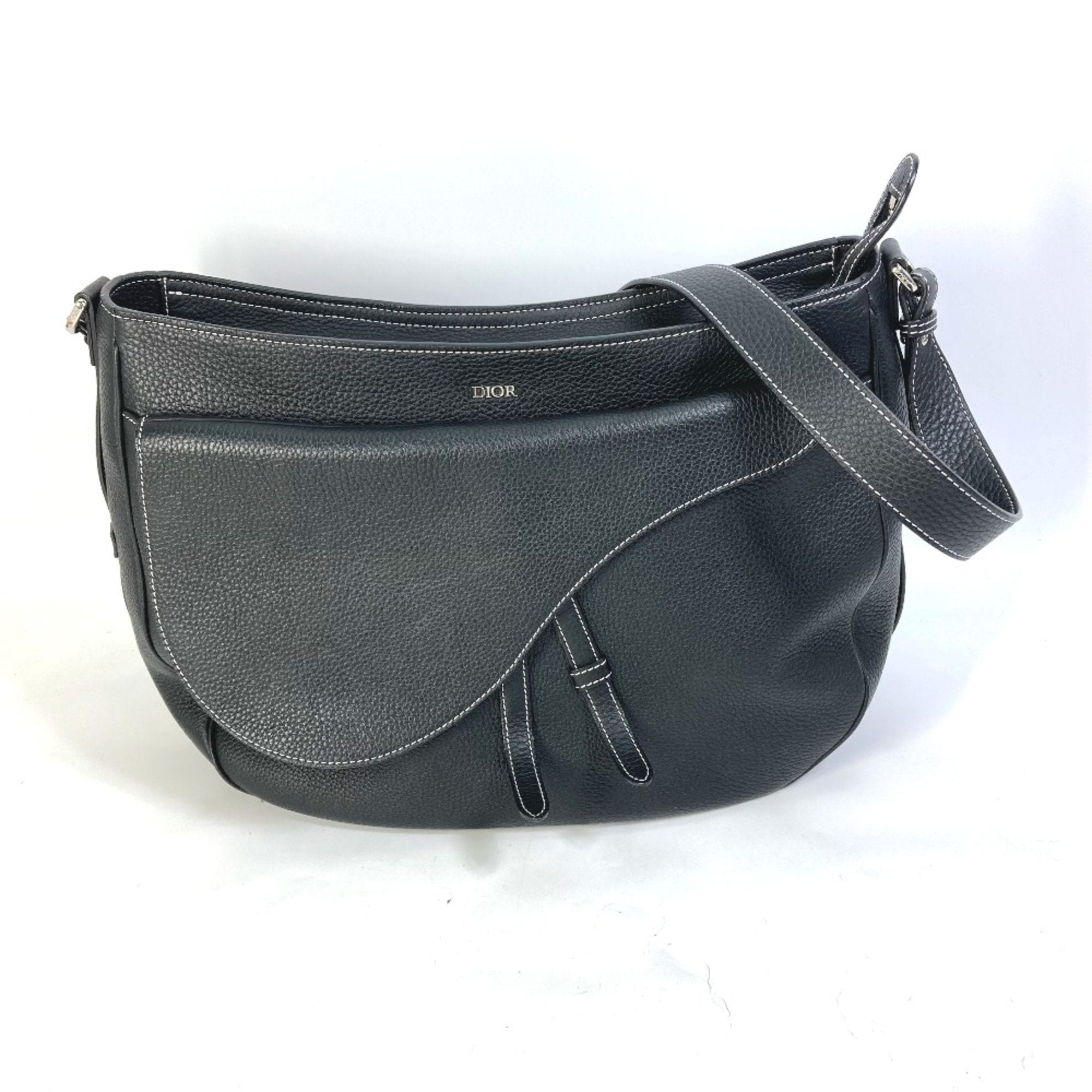 Christian Dior Black Leather Shoulder Bag ()