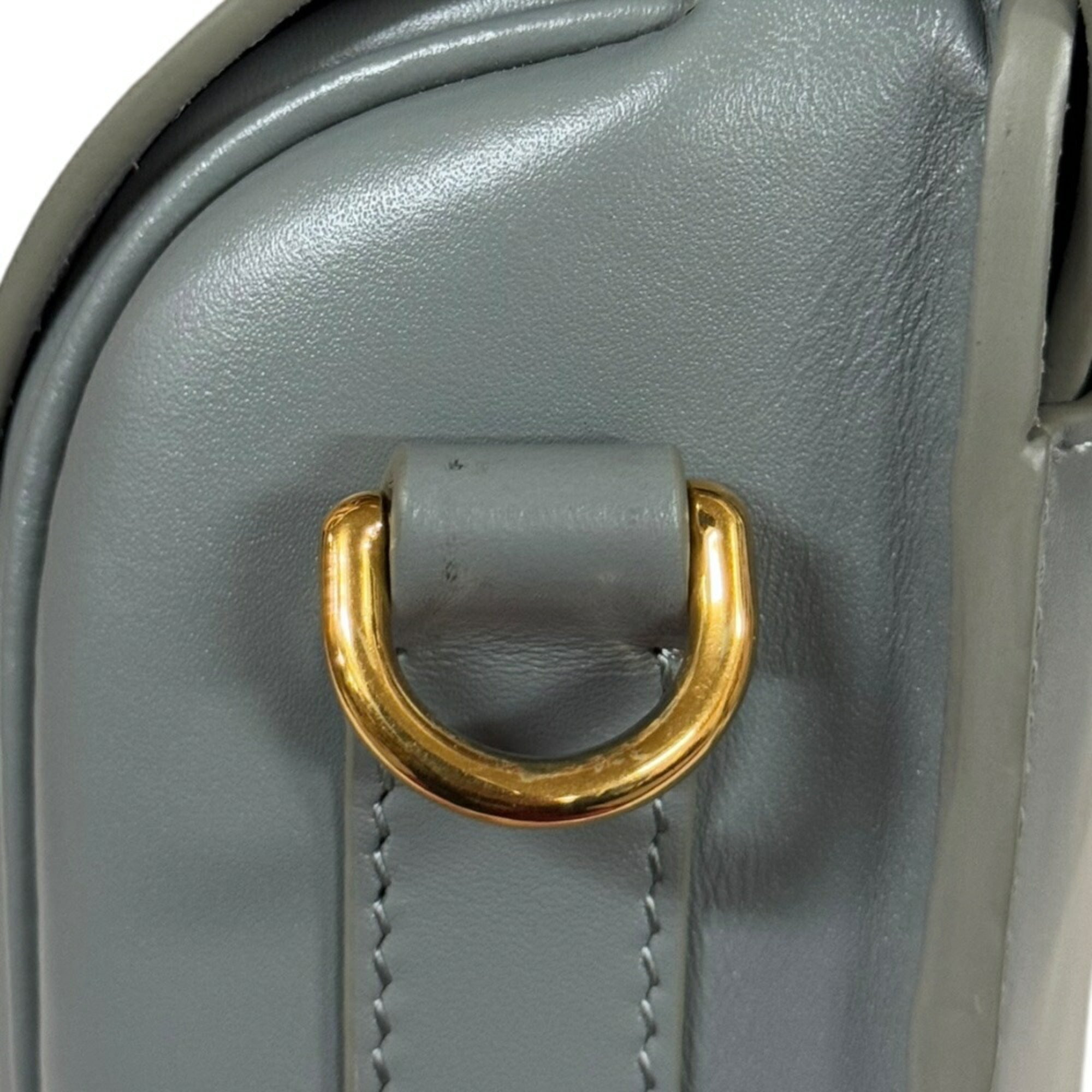 Christian Dior Gray Leather Shoulder Bag ()