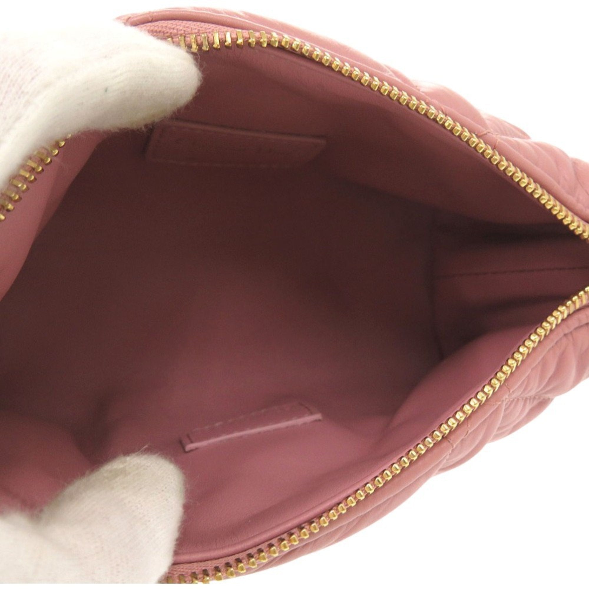 Christian Dior Pink Leather Pouch ()
