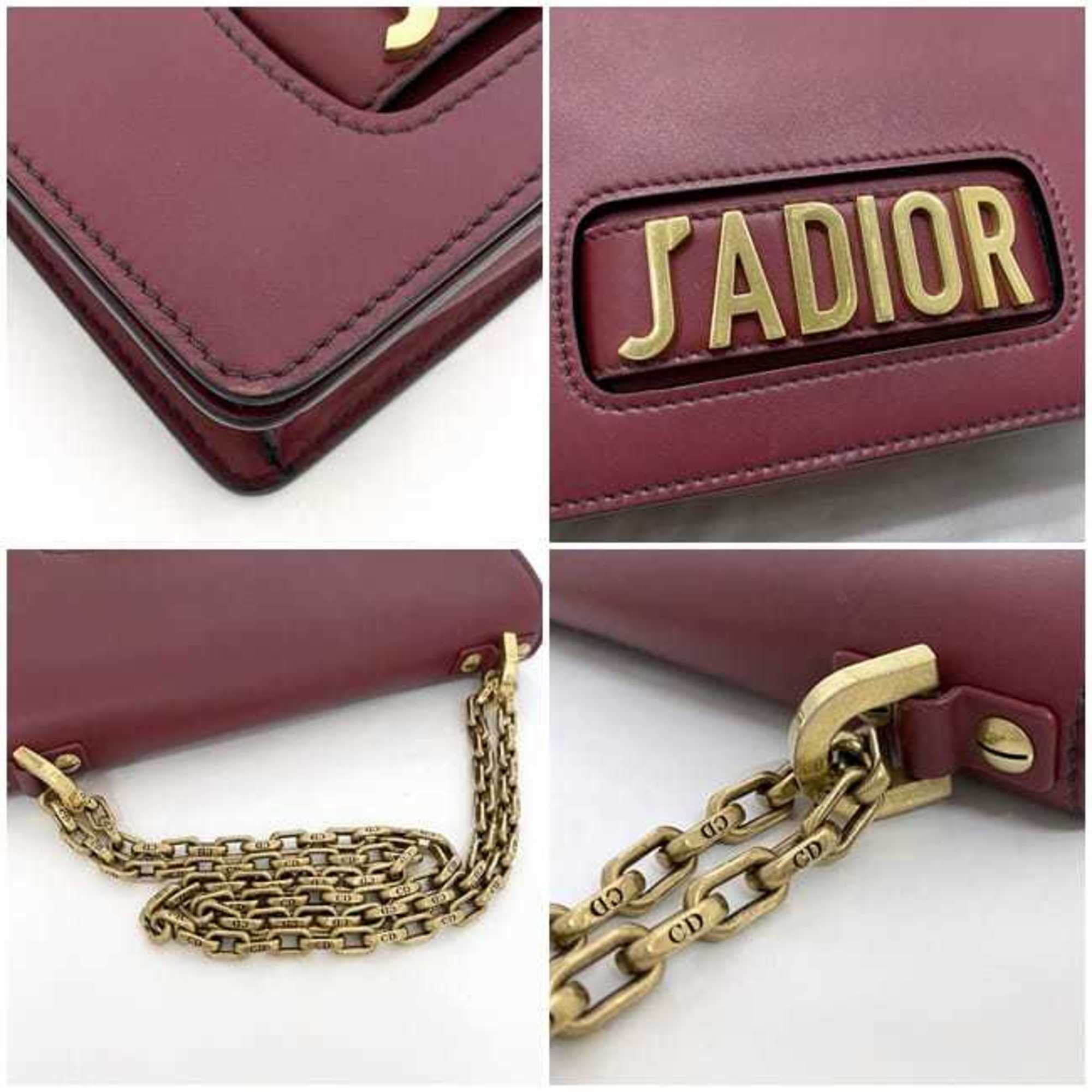 Christian Dior Red Color Leather Shoulder Bag ()