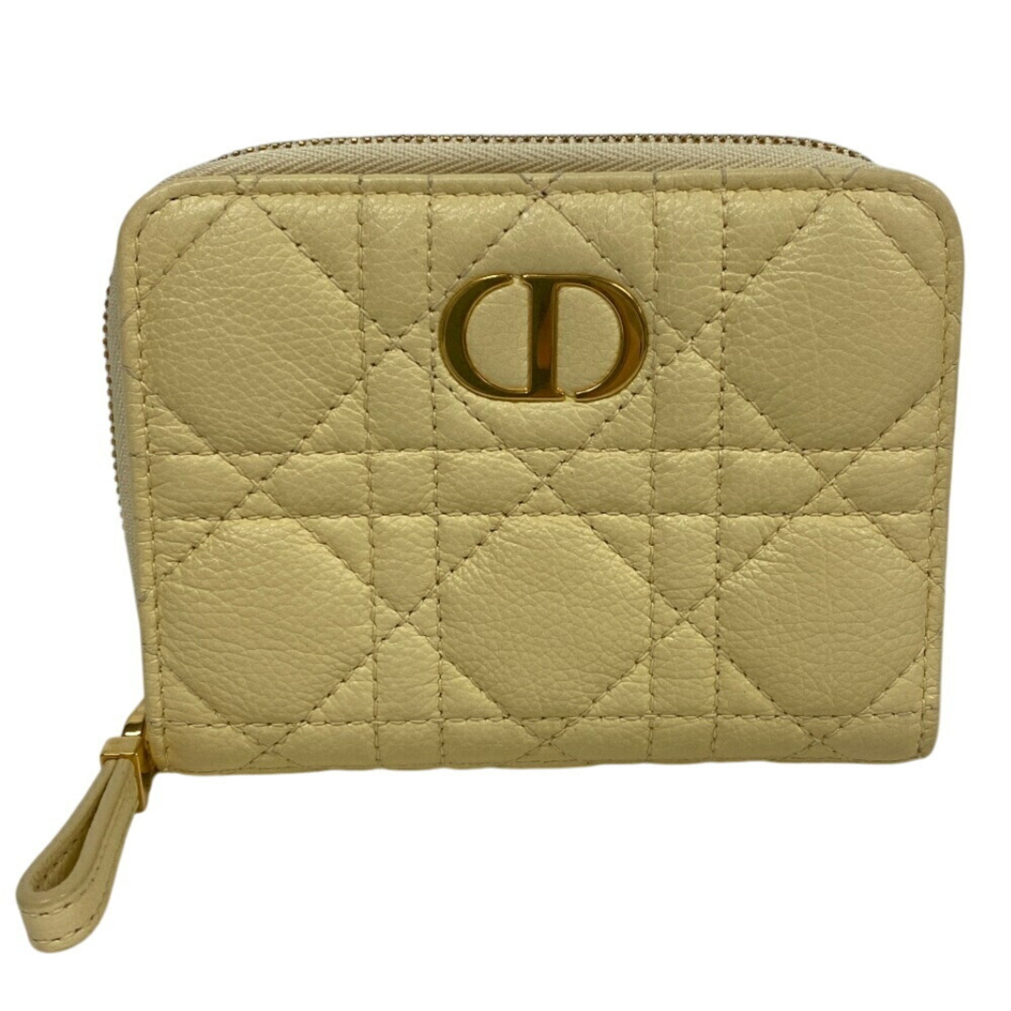 Christian Dior Yellow Leather Wallet (Bi-Fold) ()