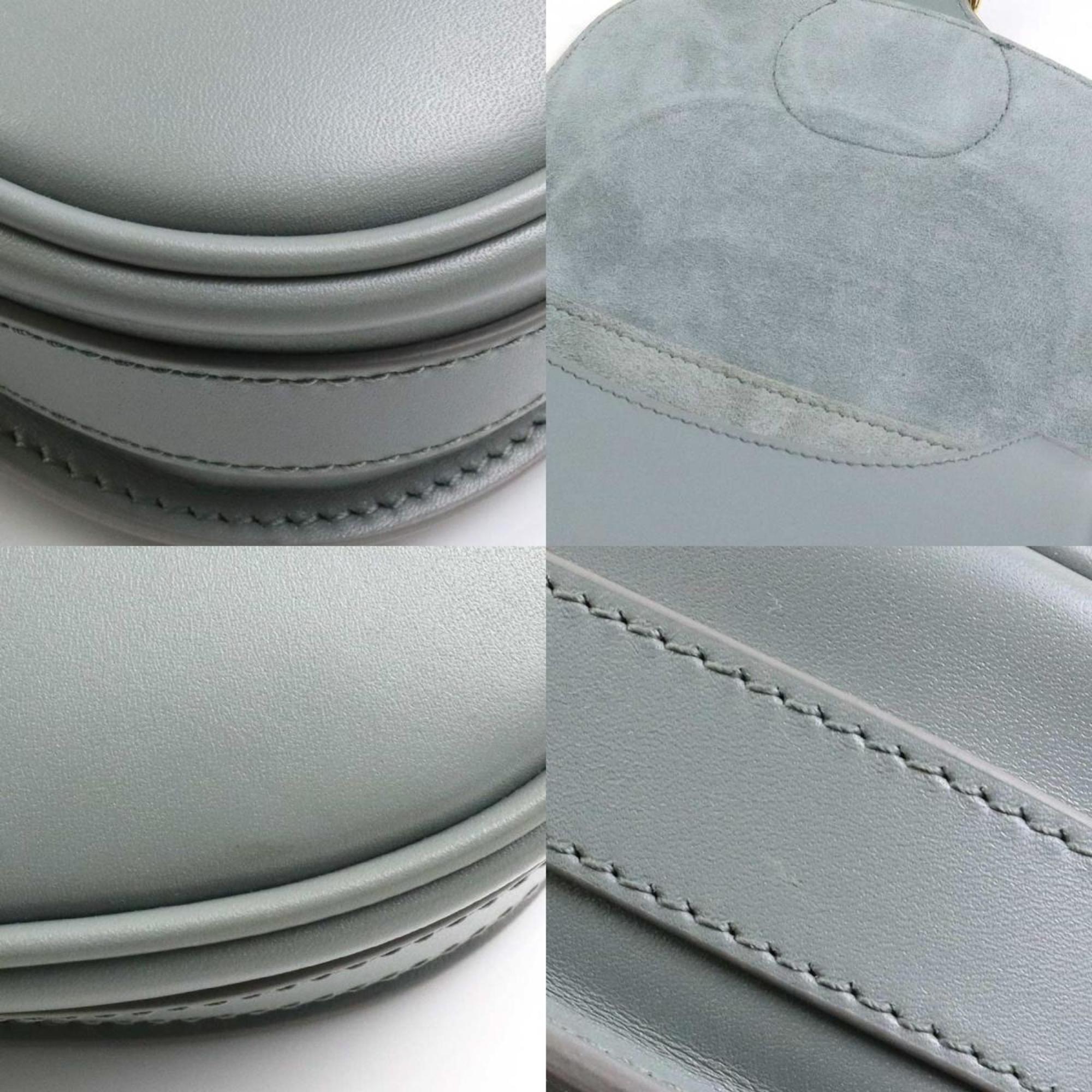 Christian Dior Gray Leather Shoulder Bag ()