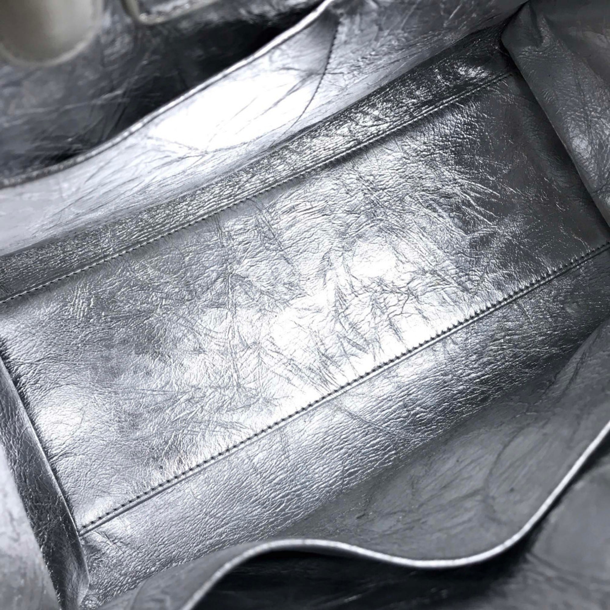 Christian Dior Silver Leather Handbag ()