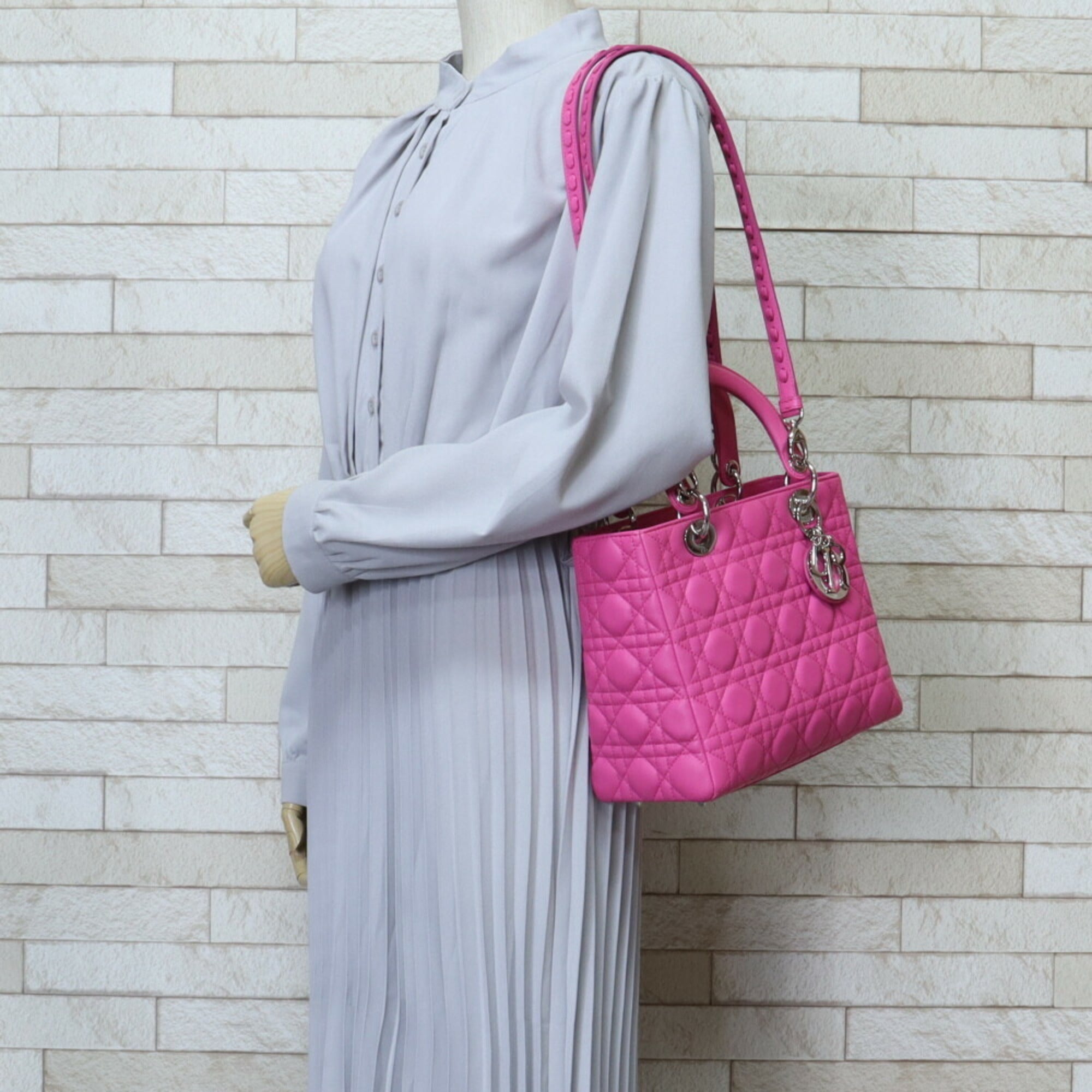 Christian Dior Lady Dior Pink Shoulder Bag ()