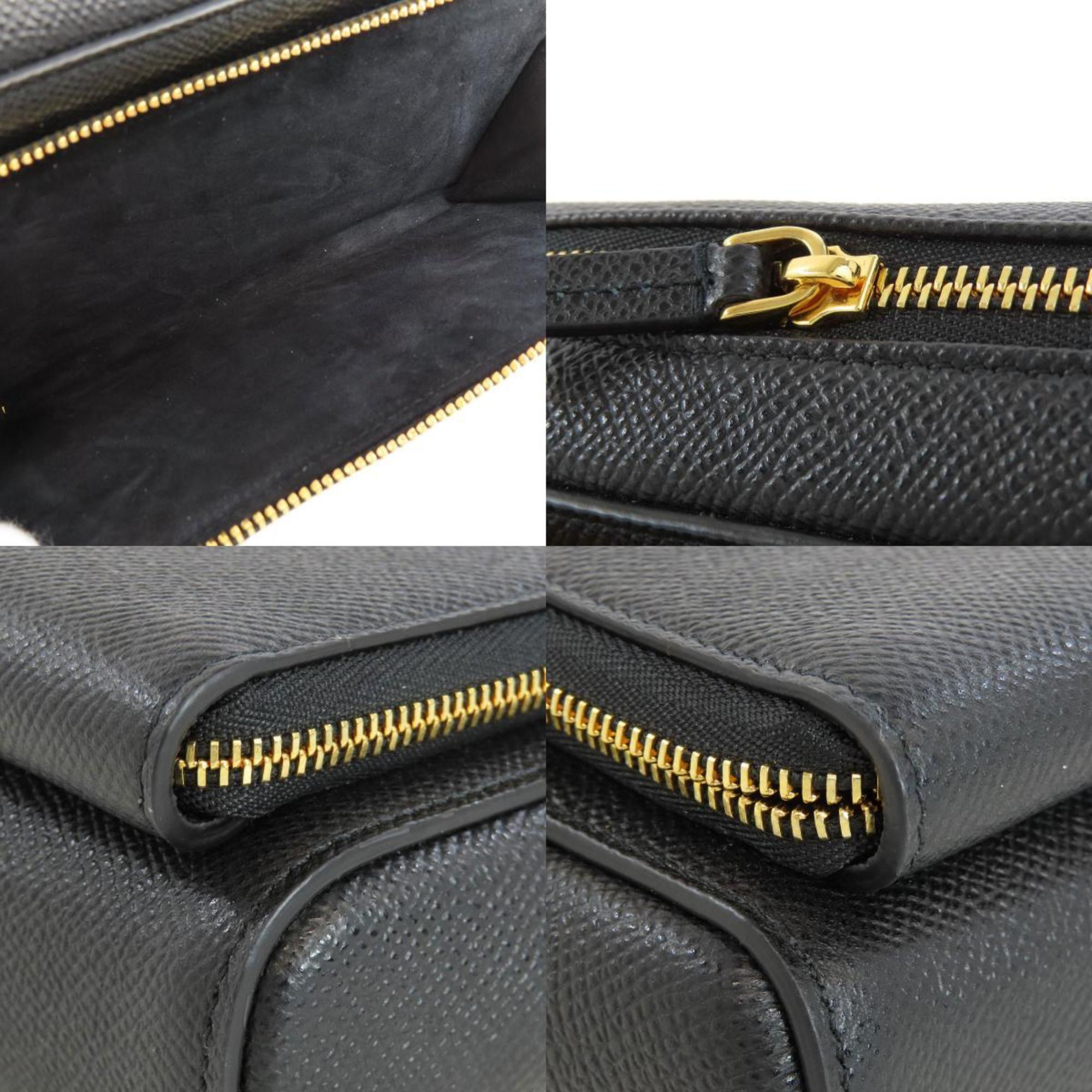 Christian Dior Black Leather Shoulder Bag ()