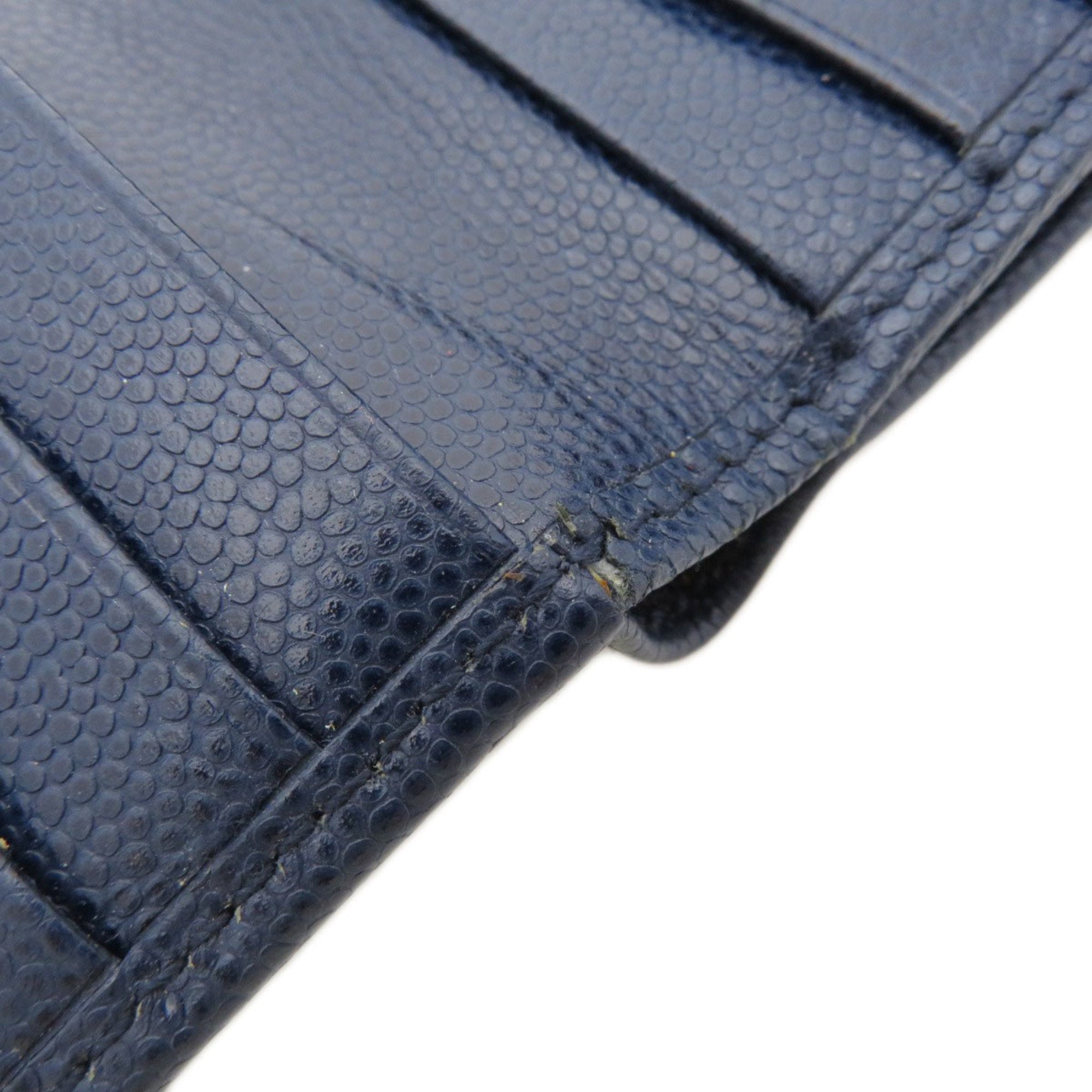 Christian Dior Navy Leather Wallet (Bi-Fold) ()