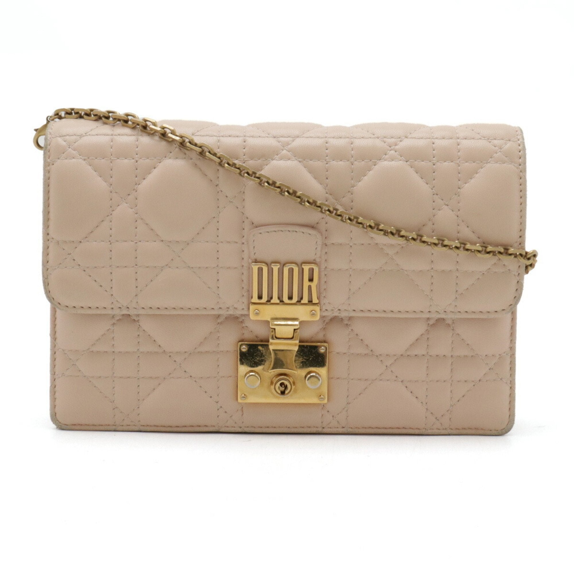 Christian Dior Baby Pink Leather Clutch Bag ()