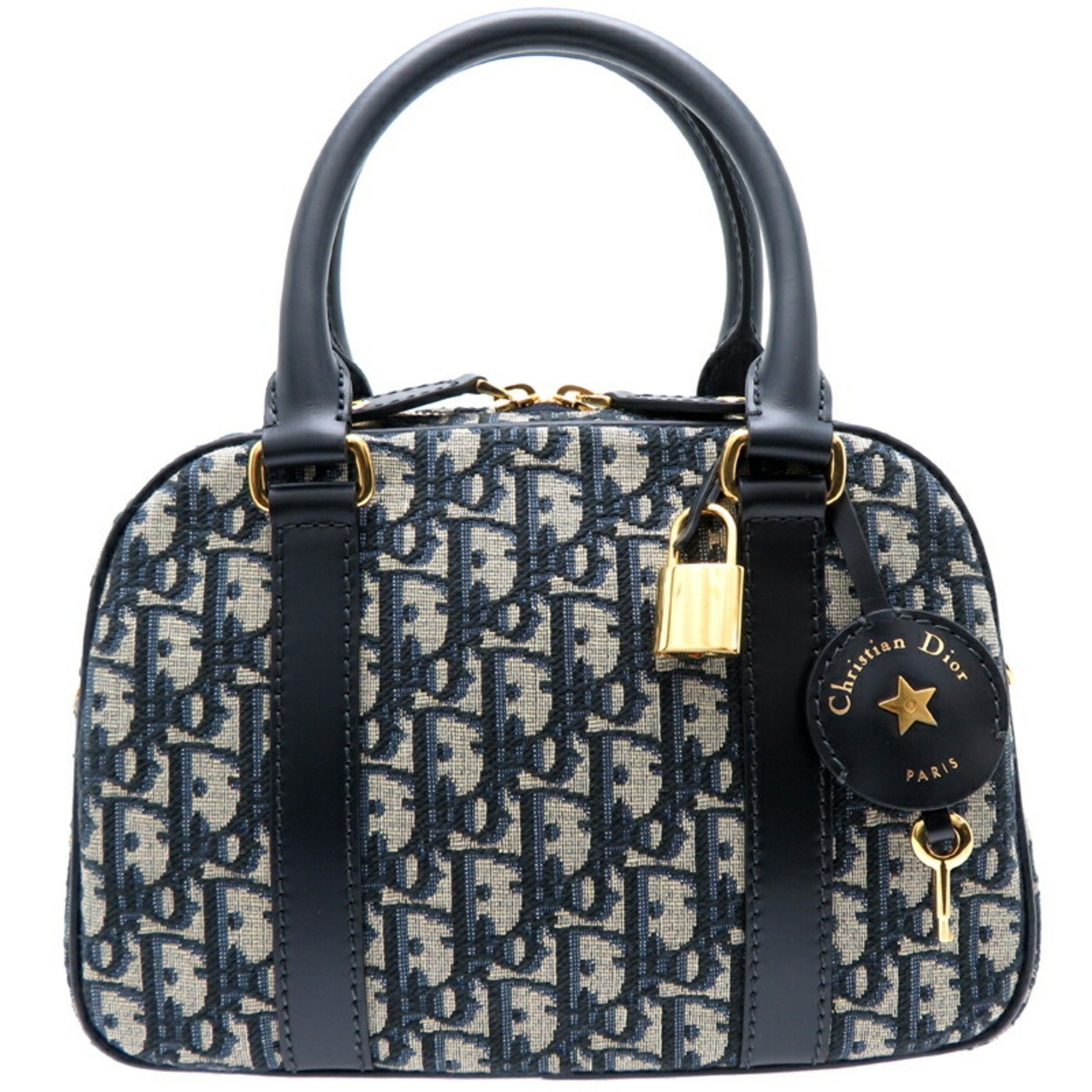 Christian Dior Navy Leather Handbag ()