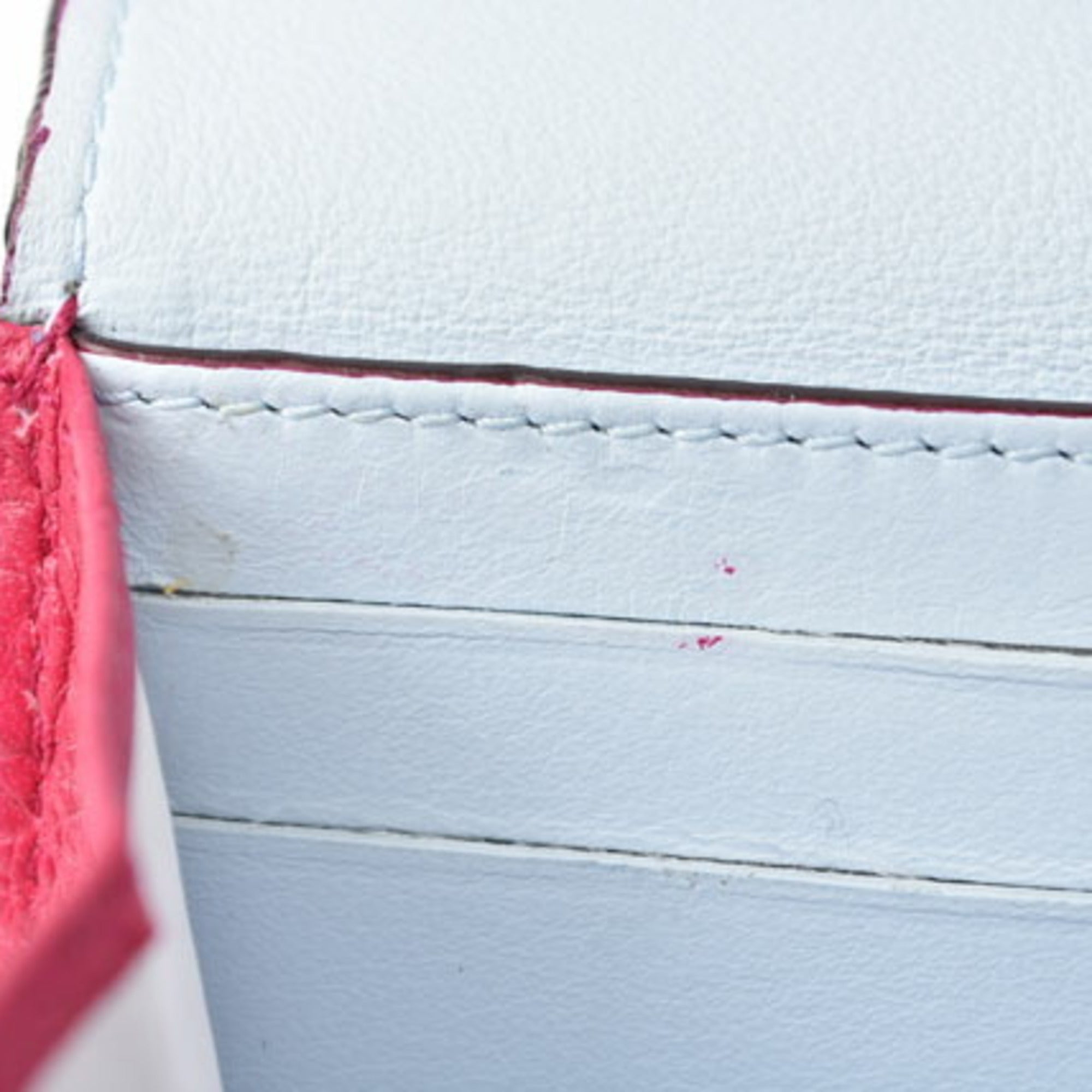 Christian Dior Diorissimo Light Blue Rose Pink Leather Long Wallet (Bi-Fold) ()