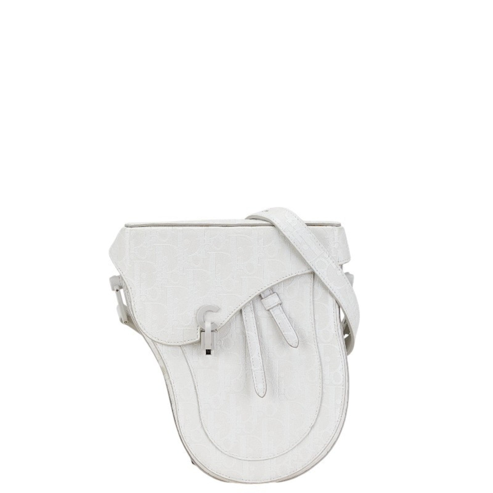 Christian Dior White Leather Shoulder Bag ()