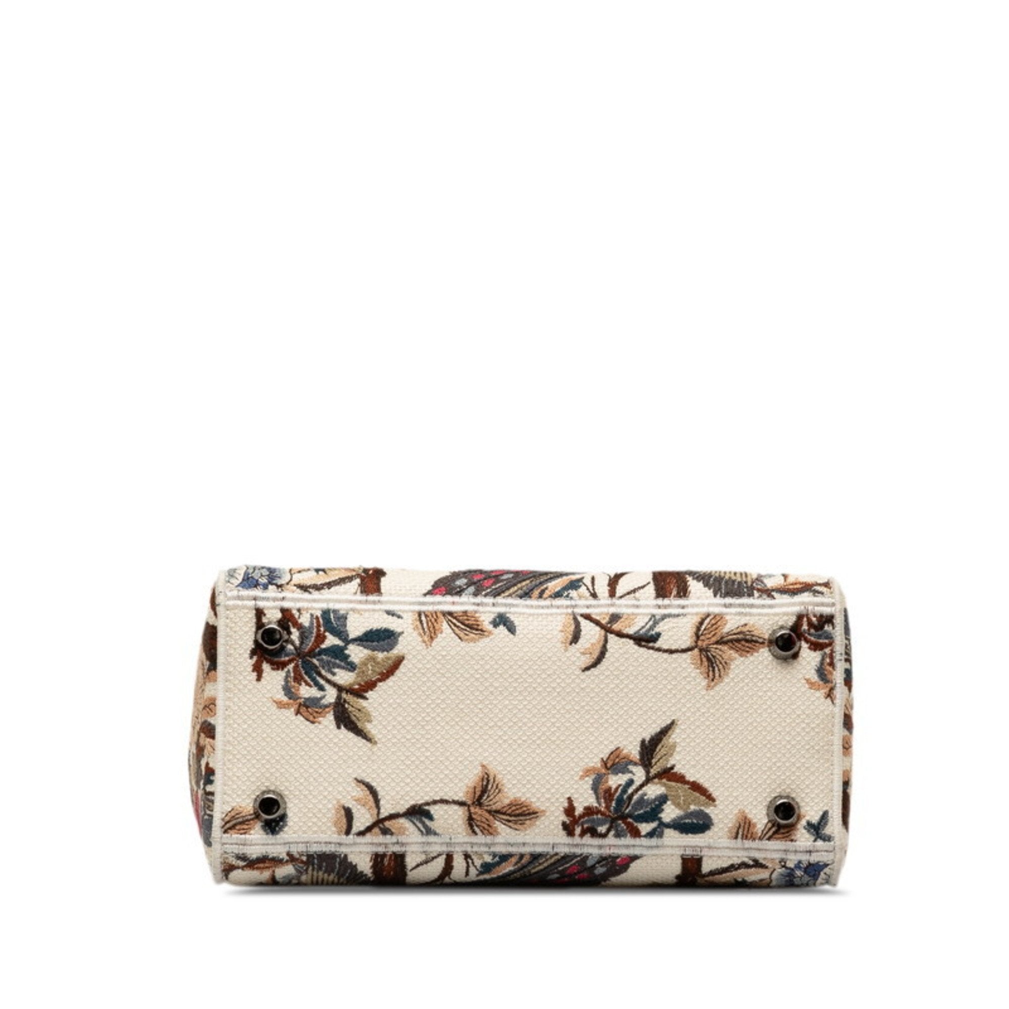 Christian Dior Multi-Color White Canvas Handbag Shoulder Bag