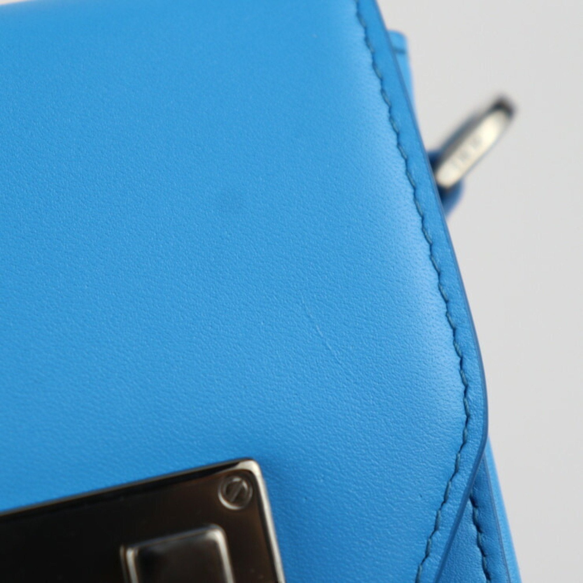 Christian Dior Blue Leather Pochette Shoulder Bag ()