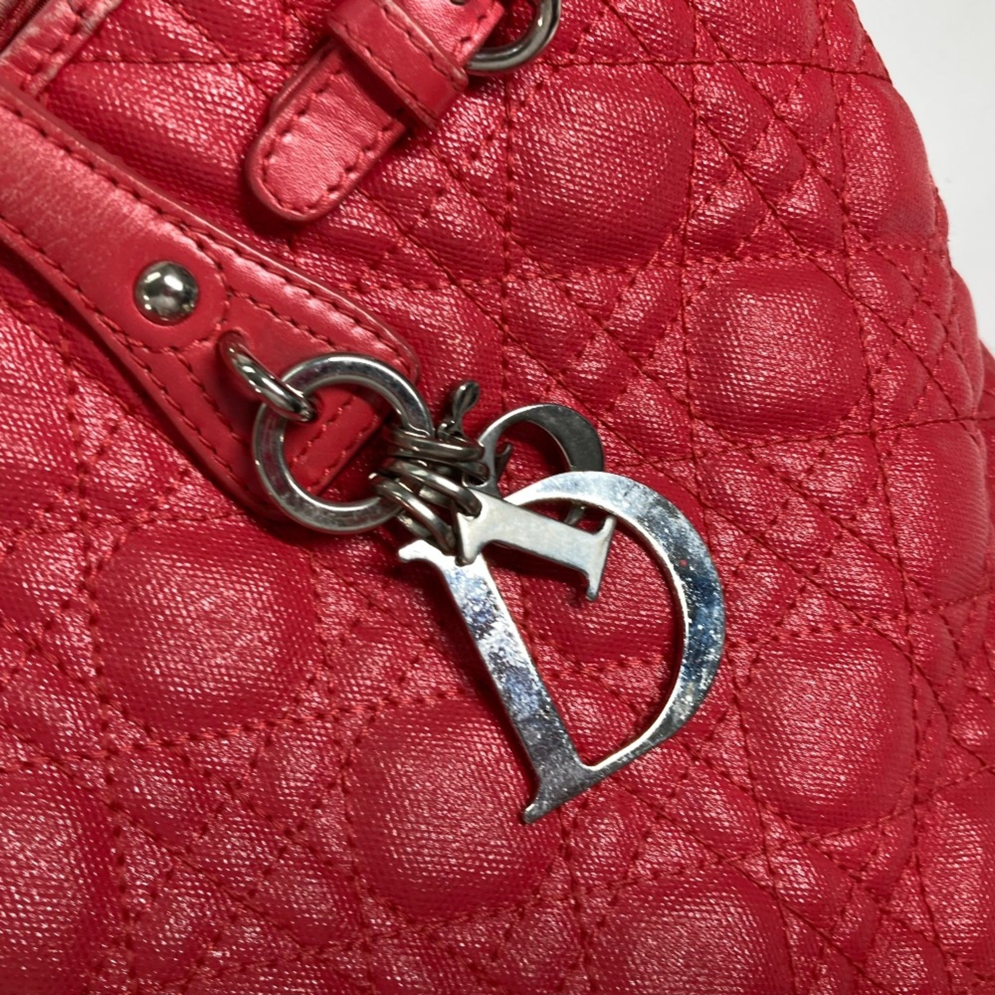 Christian Dior Red Cloth Shoulder Bag ()