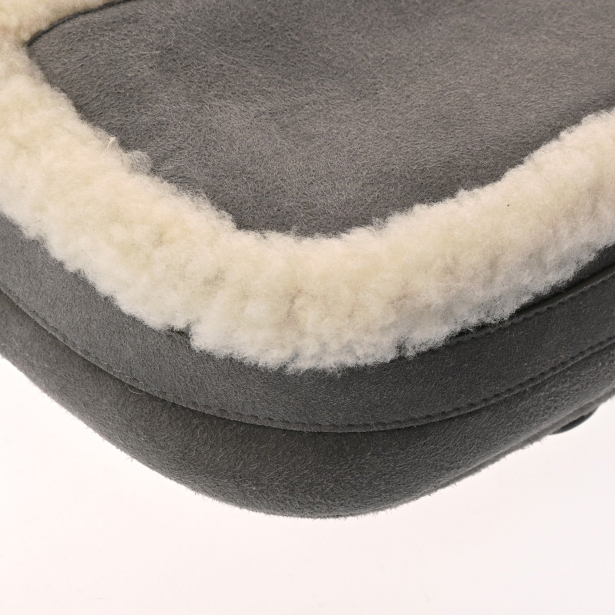 Christian Dior Gray Suede Leather Shoulder Bag ()