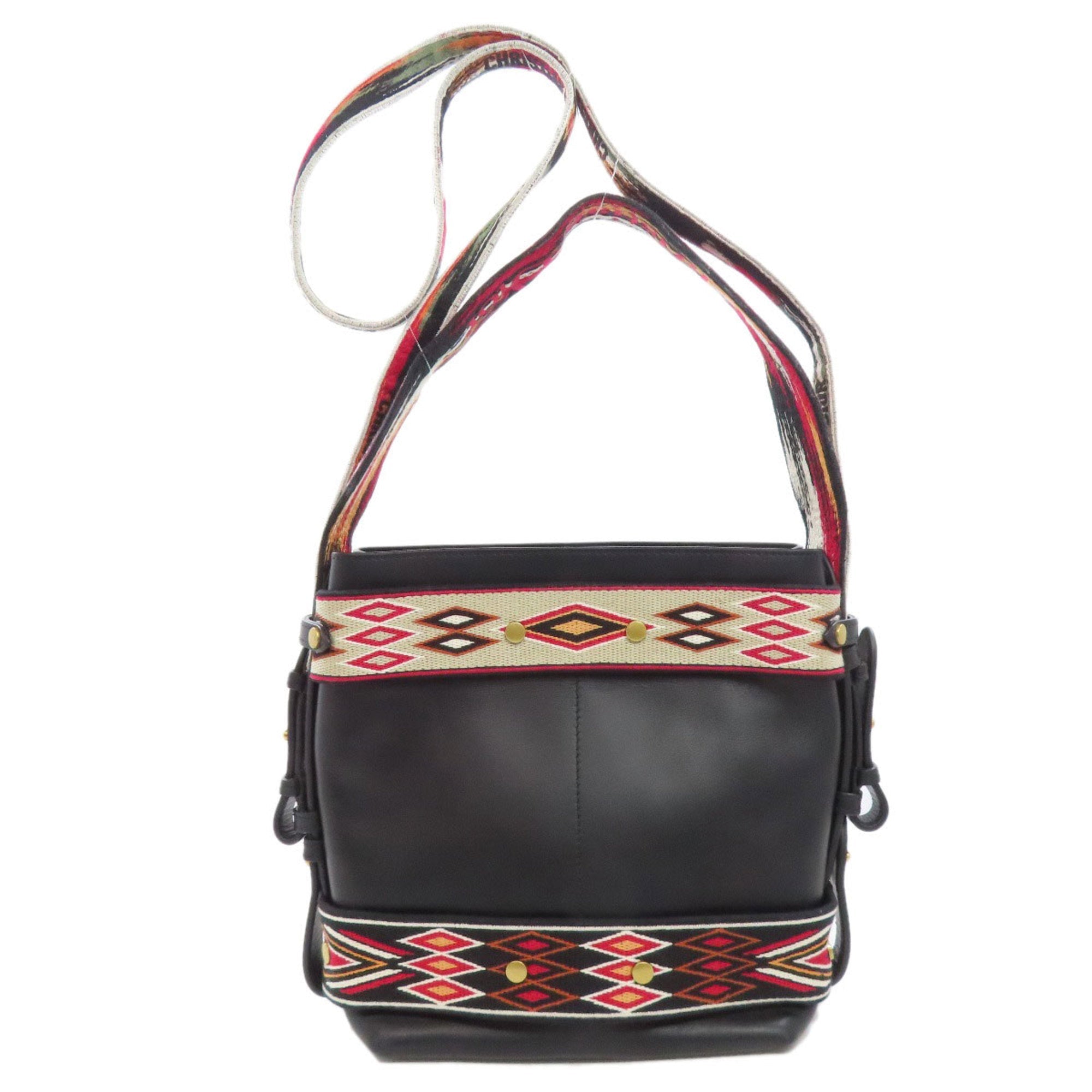 Christian Dior Black Leather Shoulder Bag ()