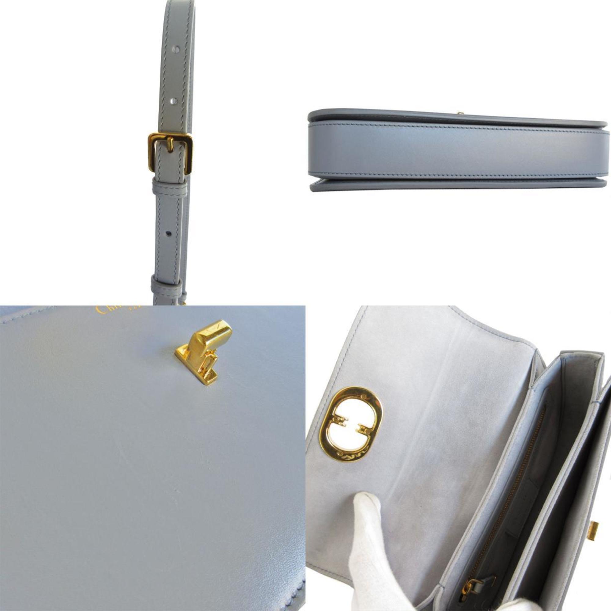 Christian Dior Gray Leather Shoulder Bag ()