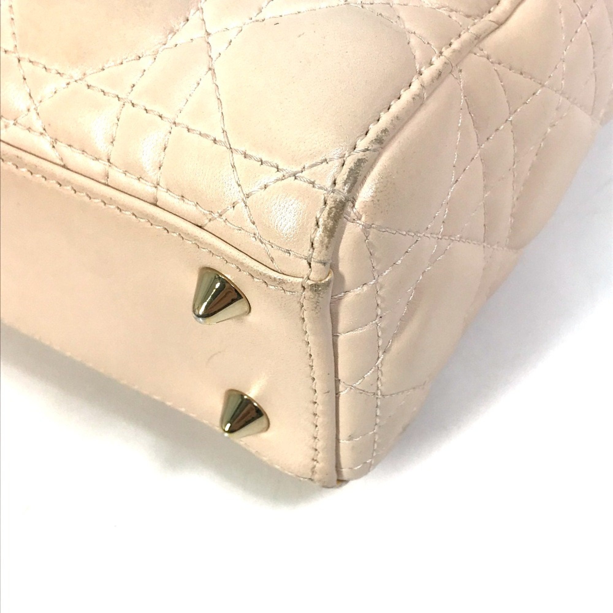 Christian Dior Beige Leather Handbag ()