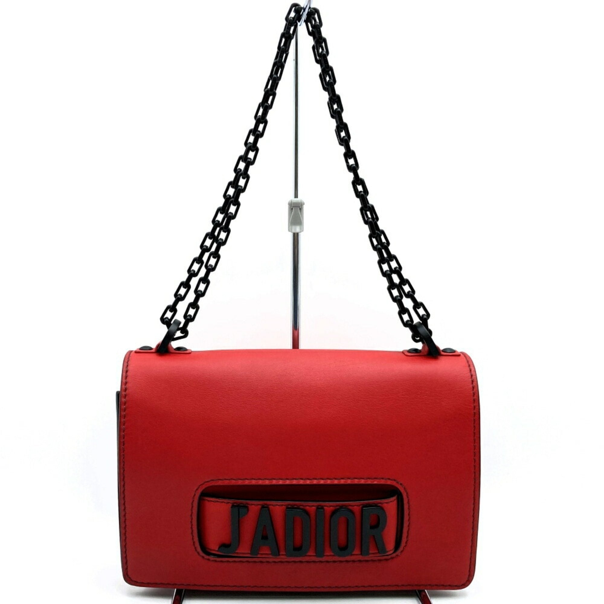 Christian Dior Red Color Leather Shoulder Bag ()