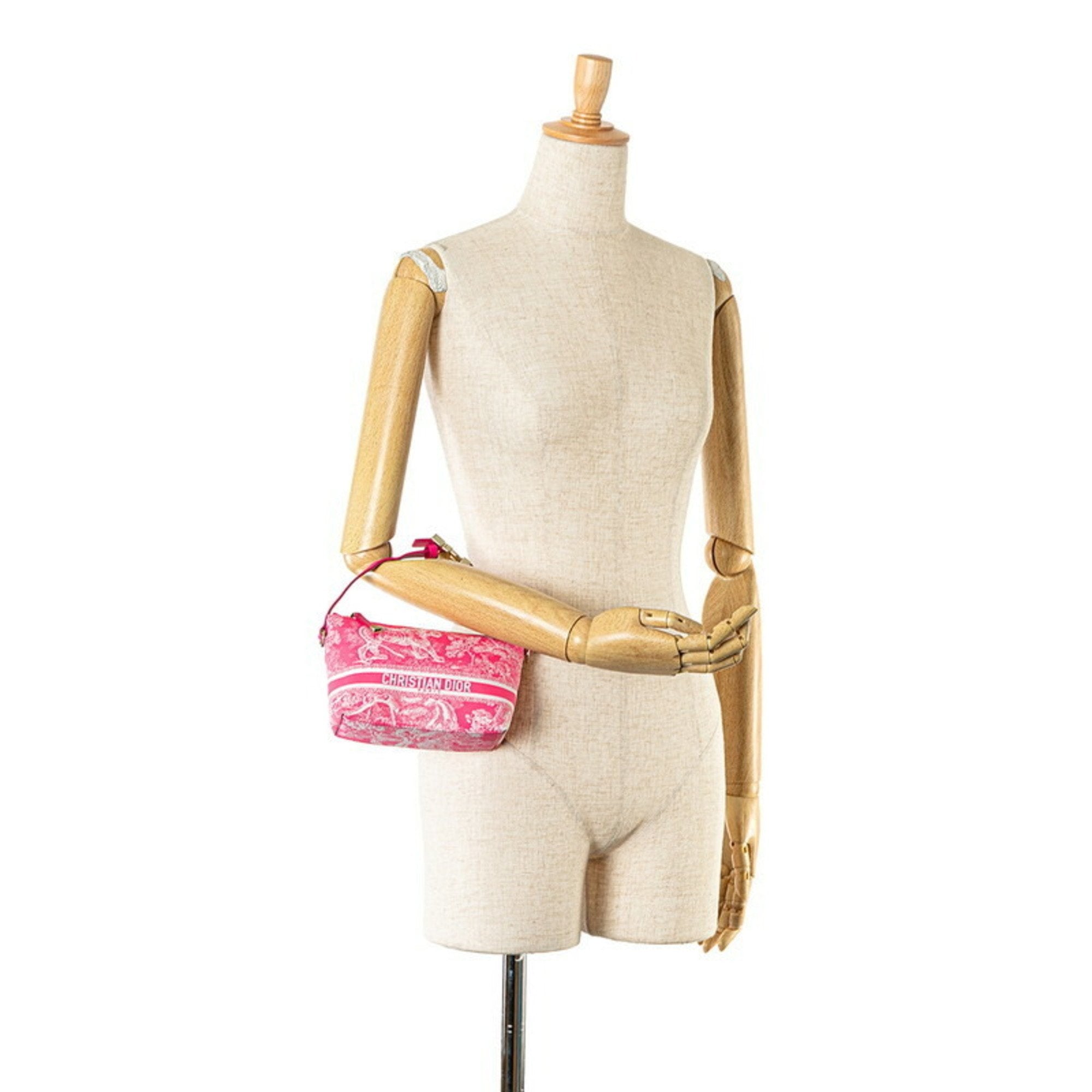 Christian Dior Pink Nylon Leather Handbag ()