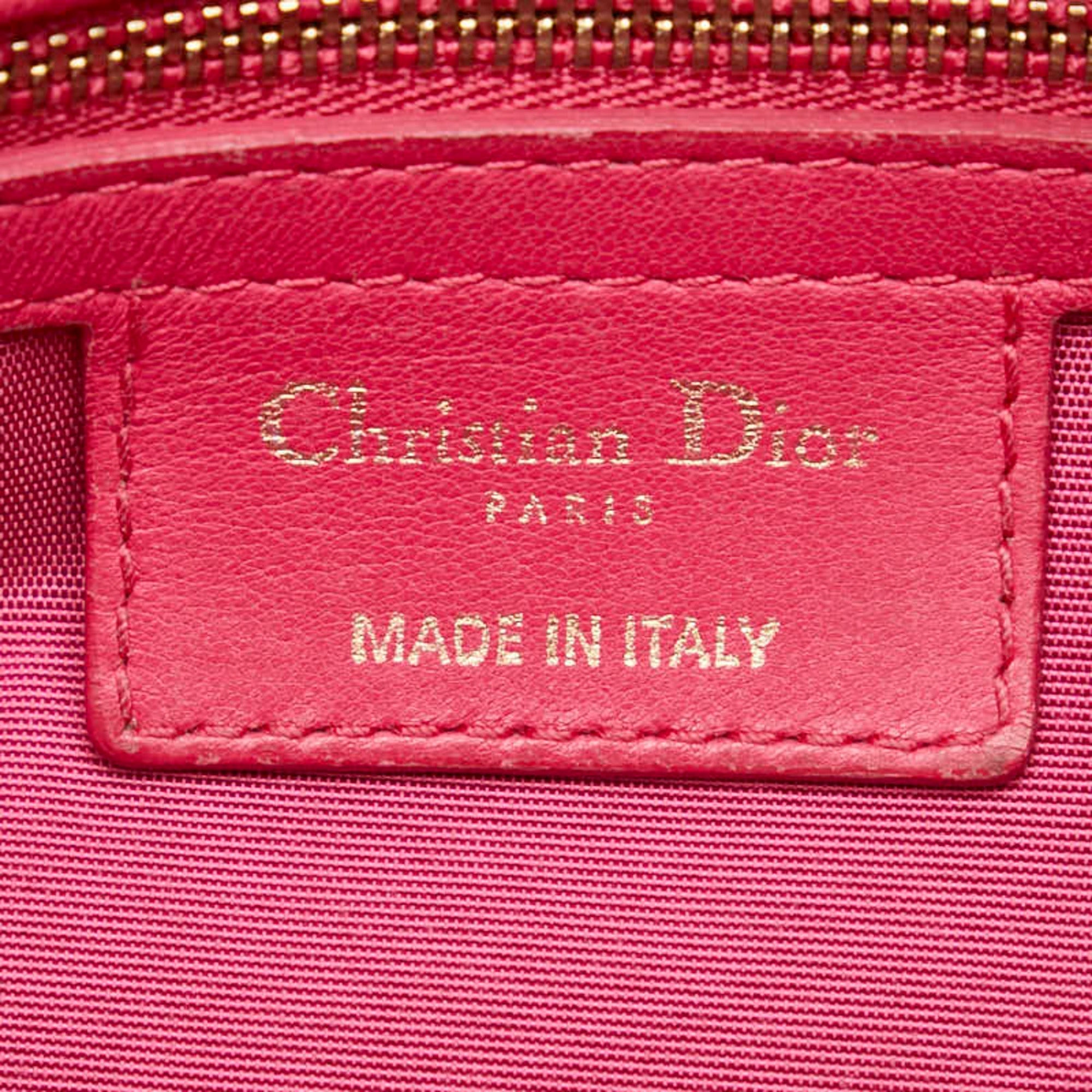 Christian Dior Pink Leather Handbag Shoulder Bag ()