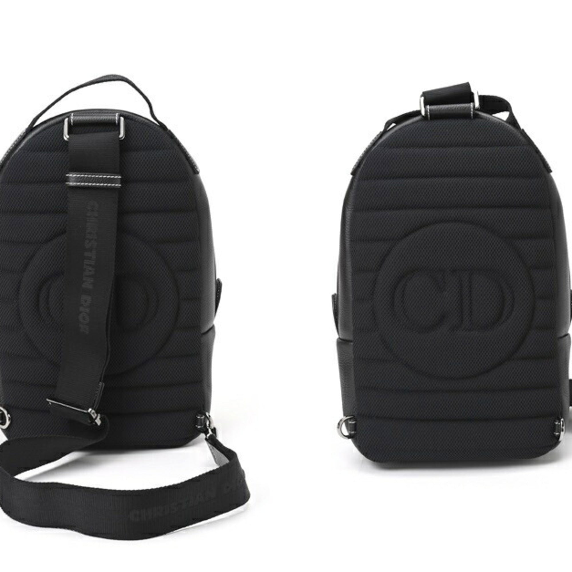 Christian Dior Black Leather Shoulder Bag Sling Bag ()