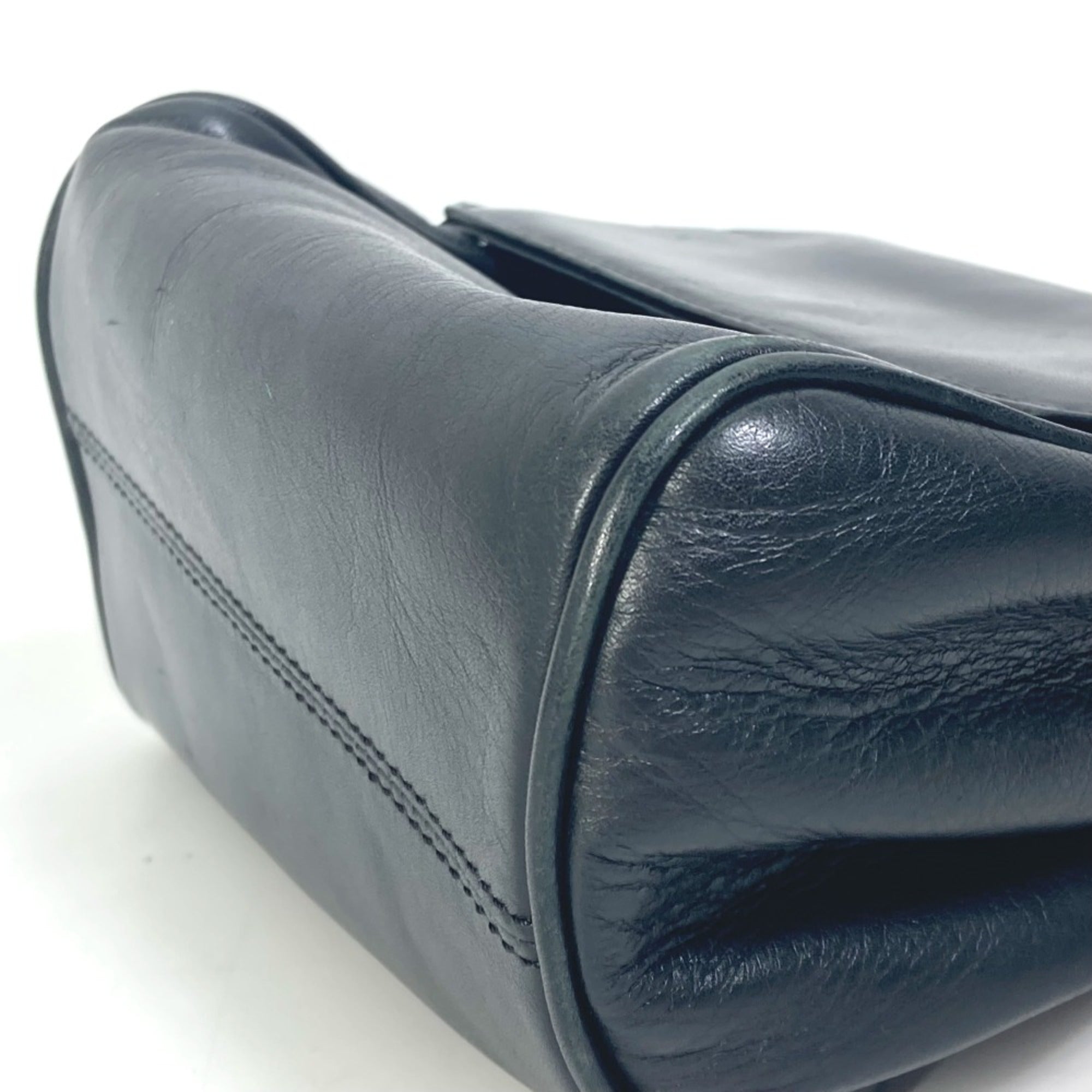 Christian Dior Black Leather Shoulder Bag ()