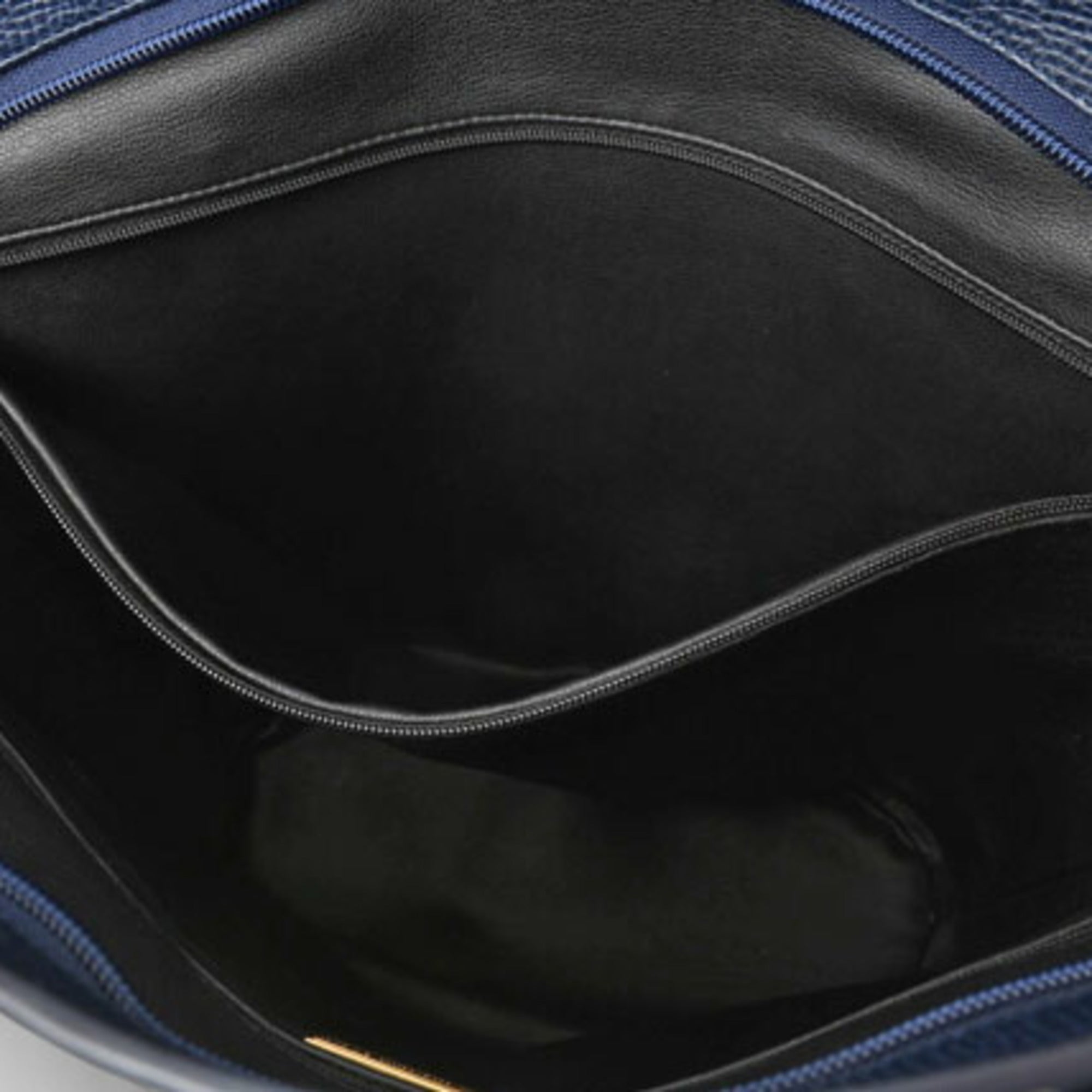 Christian Dior Navy Leather Tote Bag ()