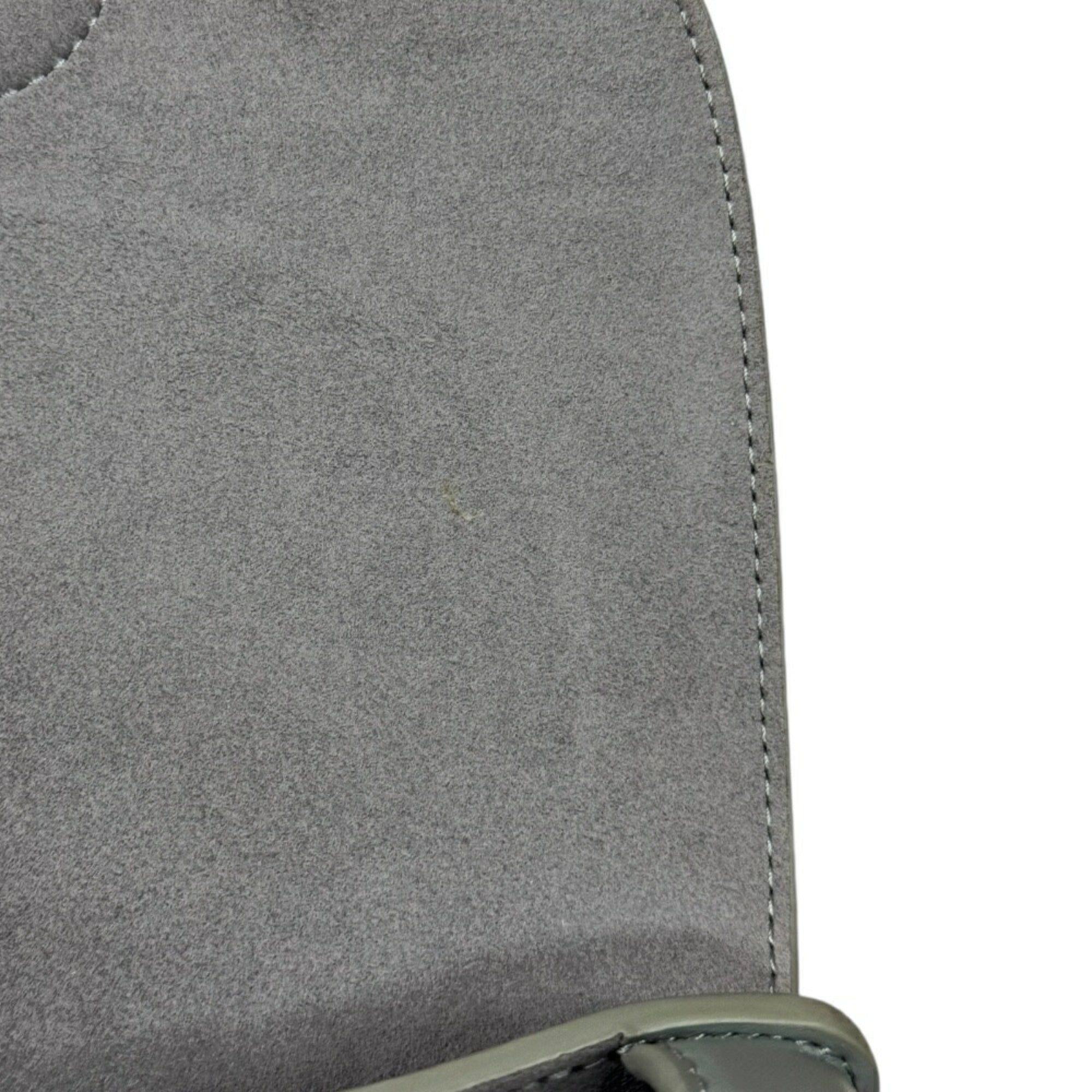 Christian Dior Gray Leather Shoulder Bag ()