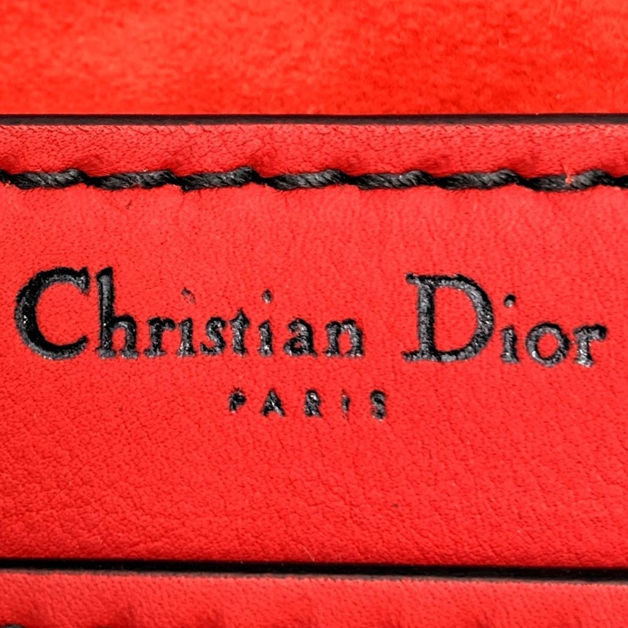Christian Dior Red Color Leather Shoulder Bag ()