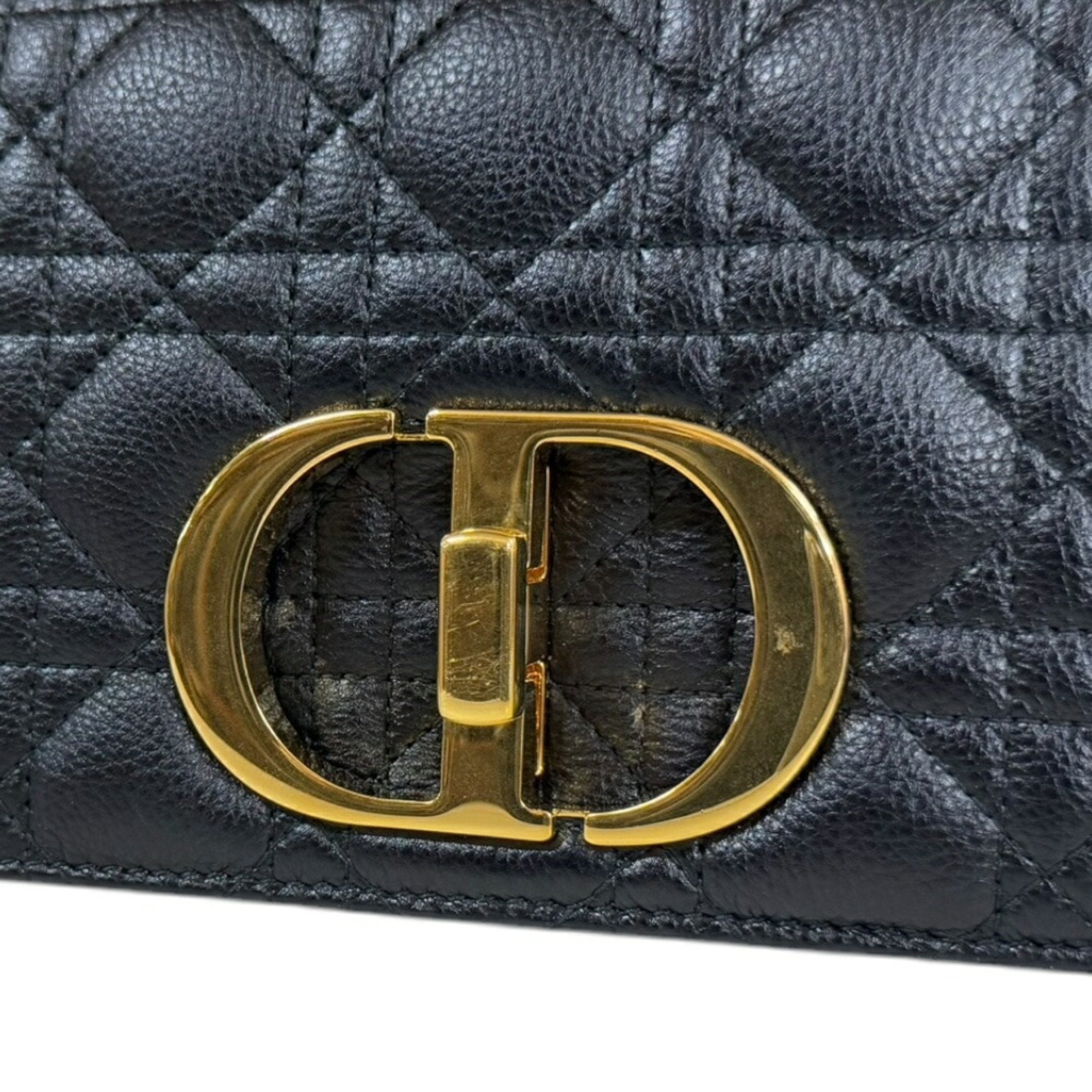 Christian Dior Black Leather Shoulder Bag ()