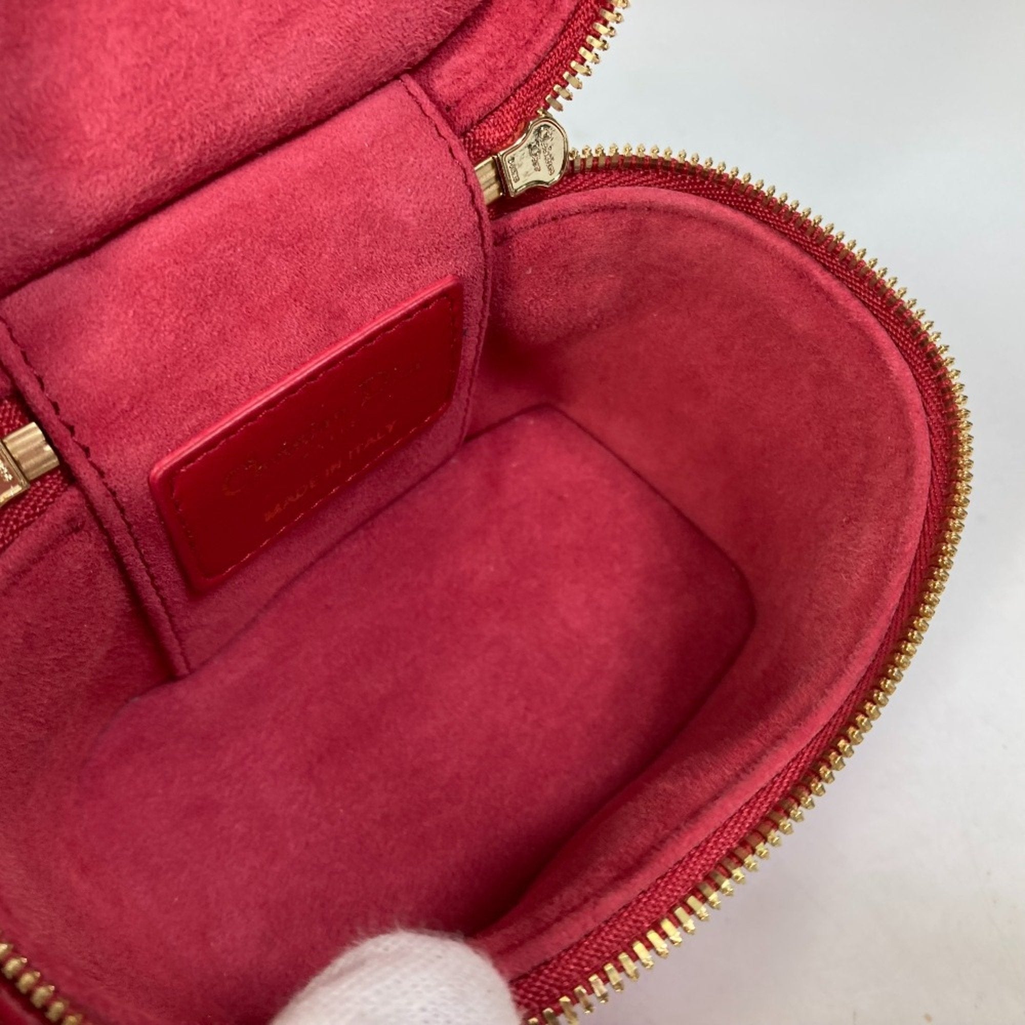 Christian Dior Red Leather Handbag ()